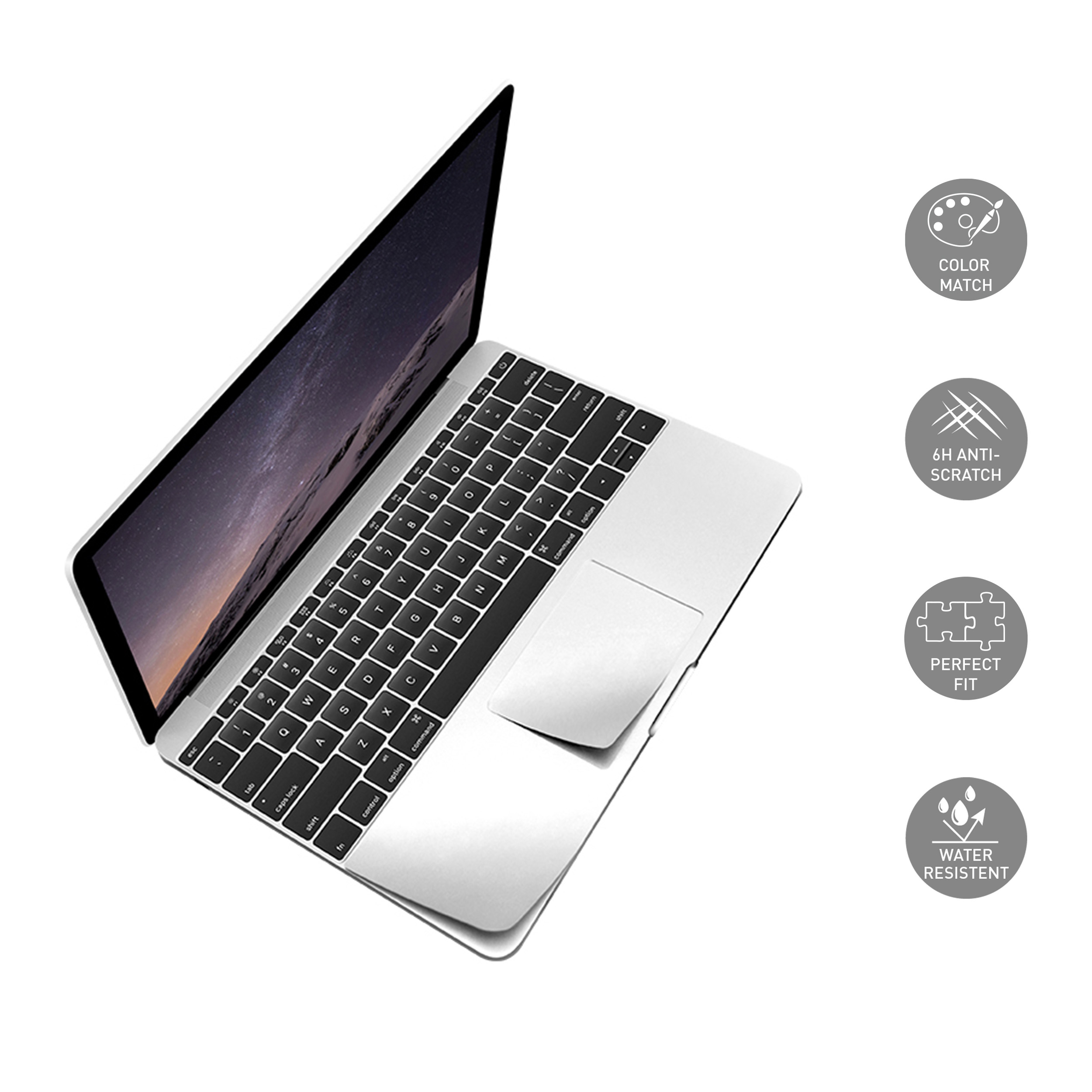 KMP Schutzfolie Protective film Gray für gray PC, Apple Premium MacBook für Flip 13\
