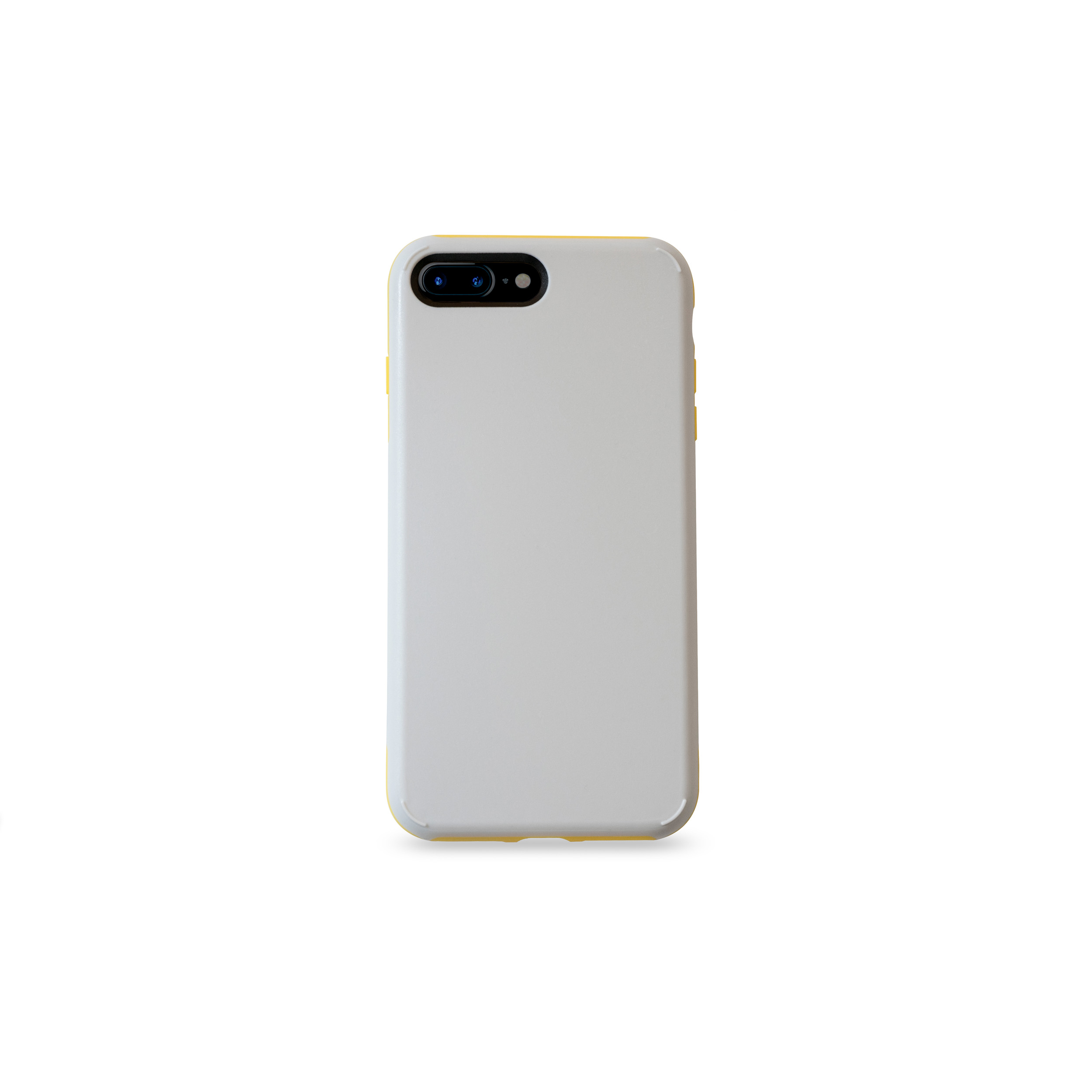 Sporty Schutzhülle für passion / Apple, Plus 8 Passion Backcover, gray KMP yellow iPhone Plus, Gray/Yellow, iPhone 8
