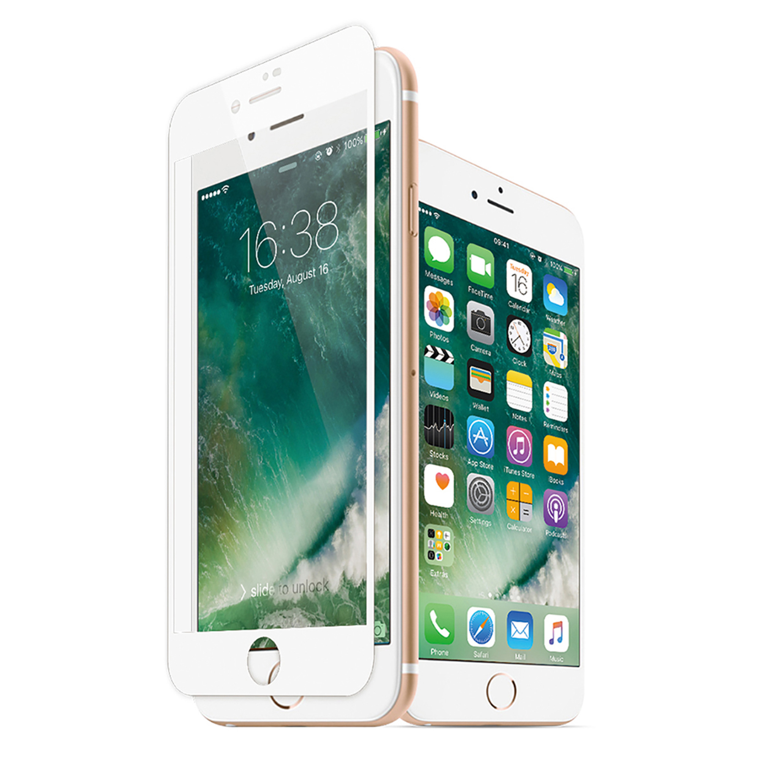 für 8) KMP Apple 8 White glass(für Hartglas iPhone Frame Displayschutz Display protective IPhone