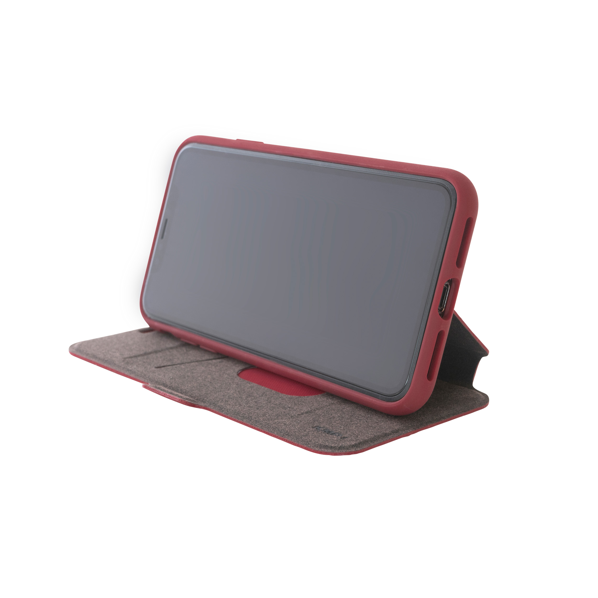 XR XR, cherry Bookcase für Apple, Cherry Full Cover, Red, iPhone KMP IPhone red