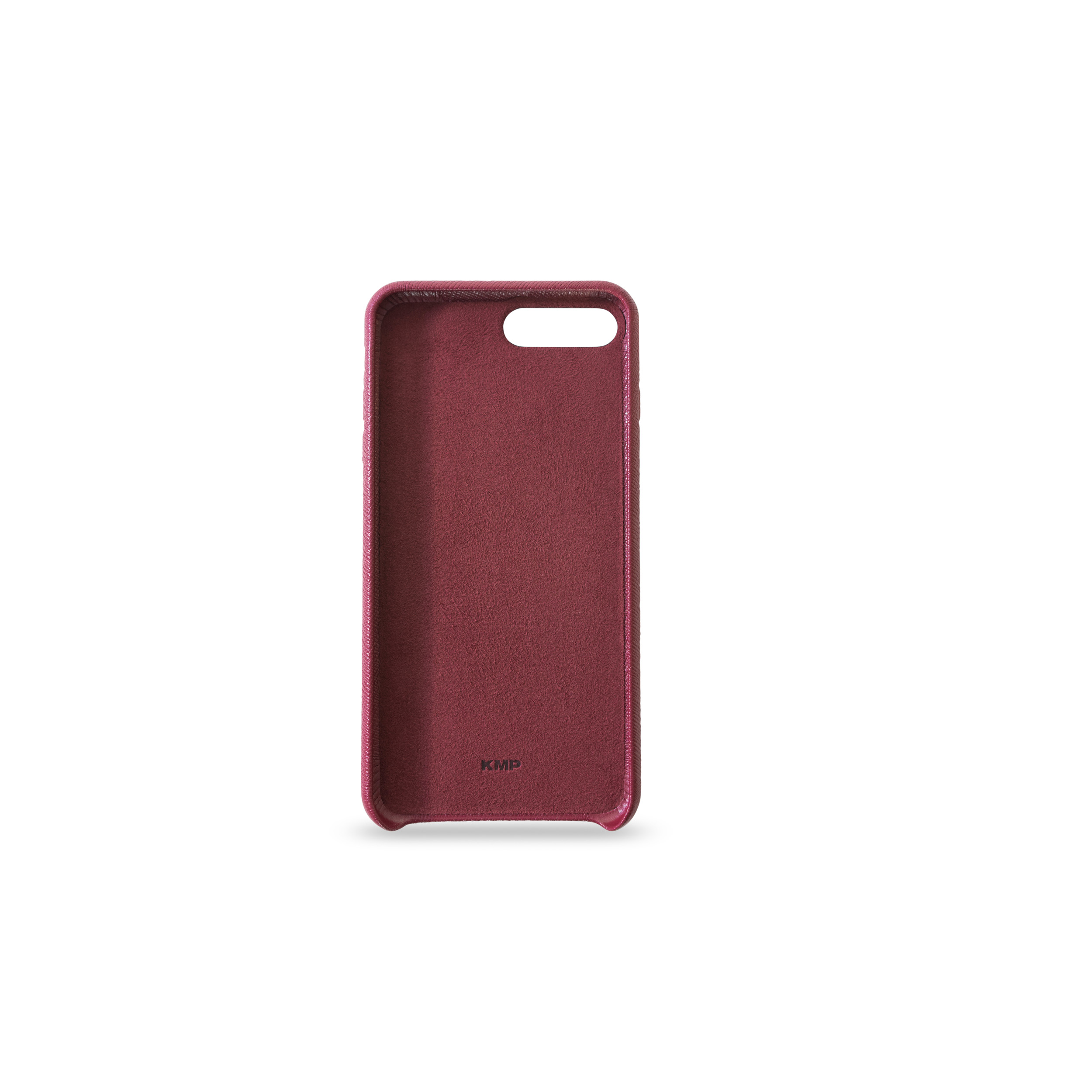 KMP Echtleder Schutzhülle für iPhone Bordeaux Red, Backcover, Apple, iPhone bordeaux 8 8 red Plus, Plus