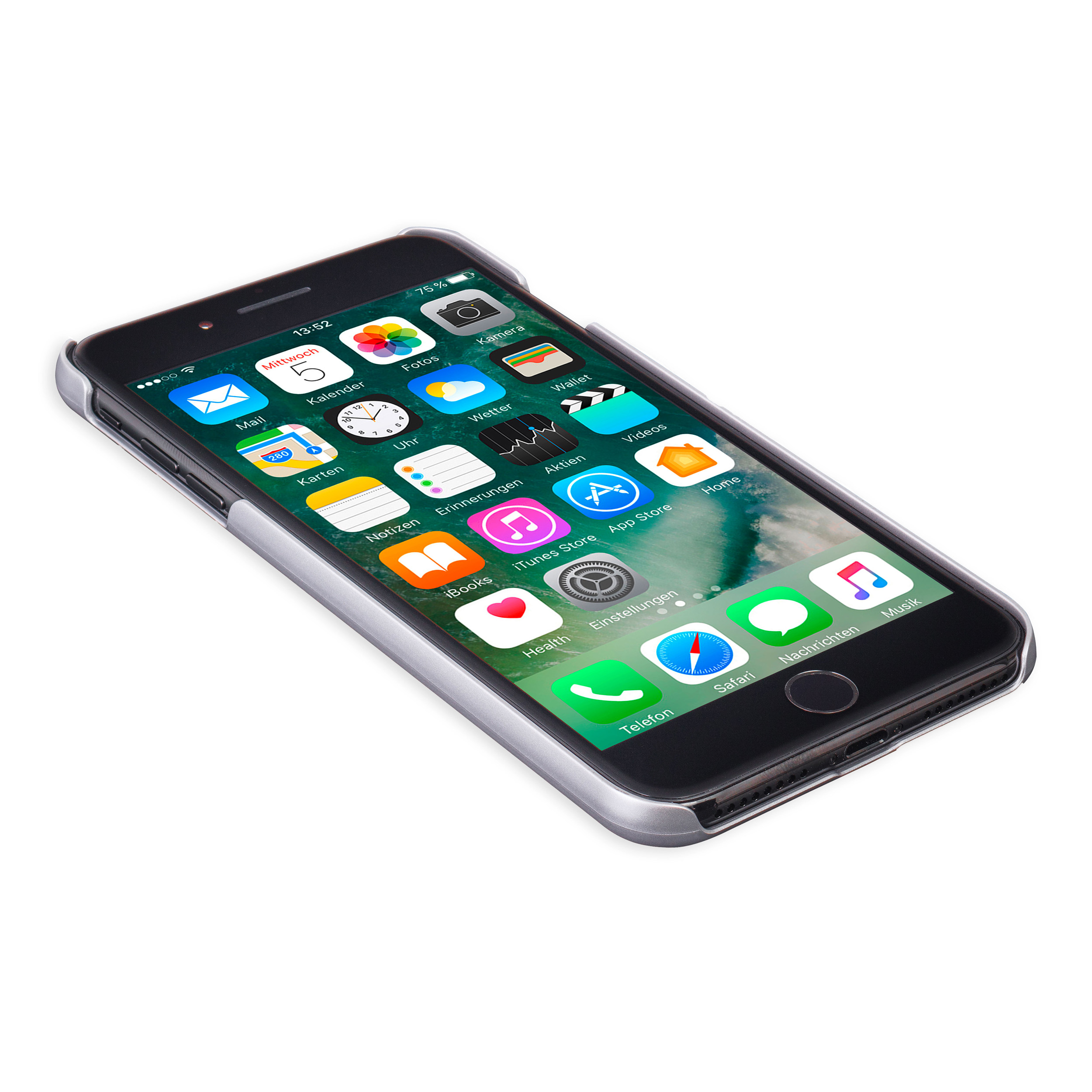 KMP Aluminium Schutzhülle für iPhone 8, 6, SE3, SE3 (2020), 7, Silver, iPhone SE2 SE2, 7, silver Backcover, (2022), 6, Apple, 8