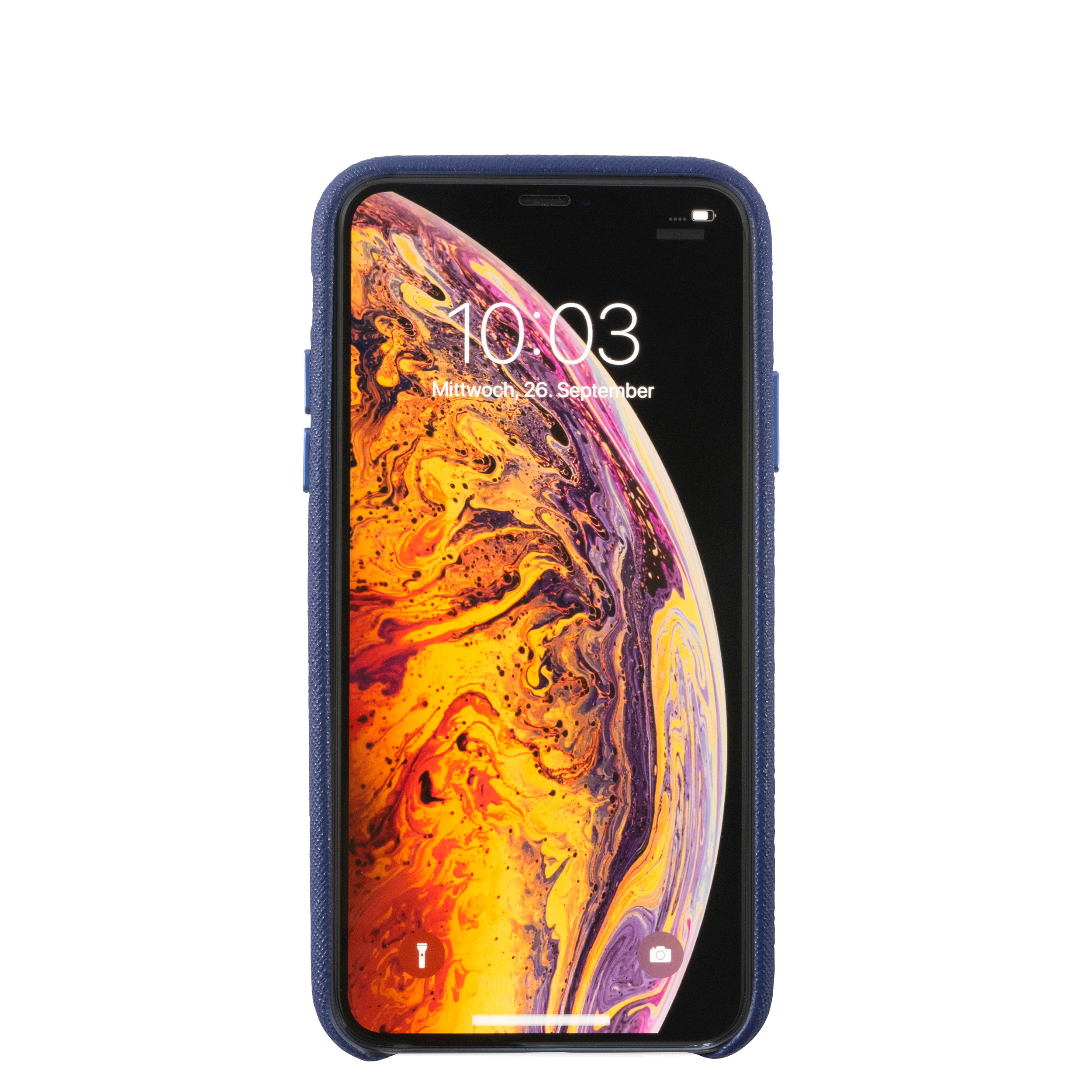 KMP iPhone Sargasso Vegane blue für sargasso Max, Leder Blue, Full Cover, iPhone XS Apple, XS Max Schutzhülle