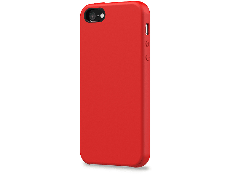KMP Silikon Schutzhülle für iPhone SE, 5s, 5 Red, Backcover, Apple, iPhone 
SE, 5, 5s, red