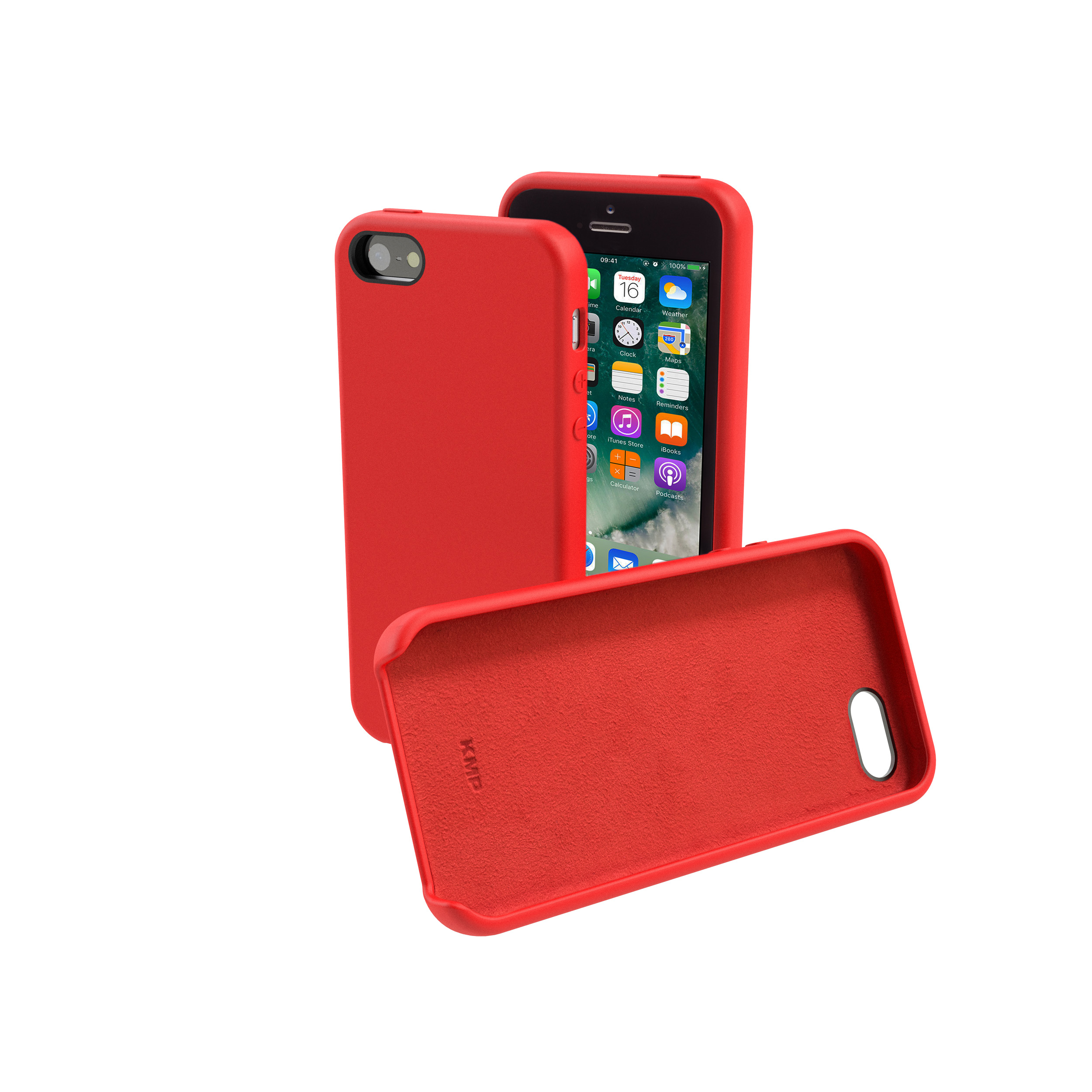 red Schutzhülle Backcover, für iPhone Red, Apple, 5, Silikon SE, 5 iPhone KMP SE, 5s, 5s,