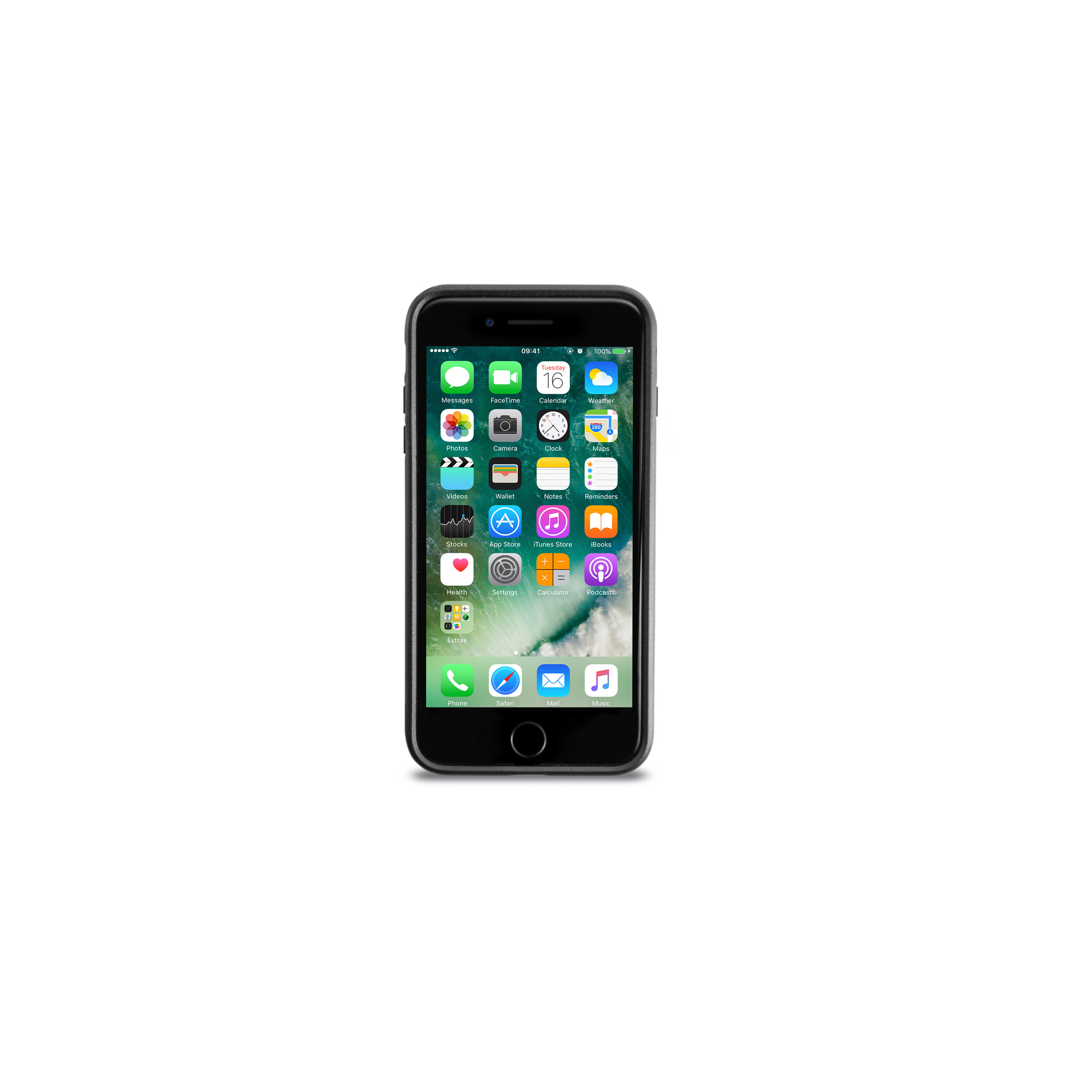 KMP Sporty Schutzhülle für iPhone black stone Apple, 7 Plus Stone, 7 IPhone Backcover, Plus Plus, Black 7