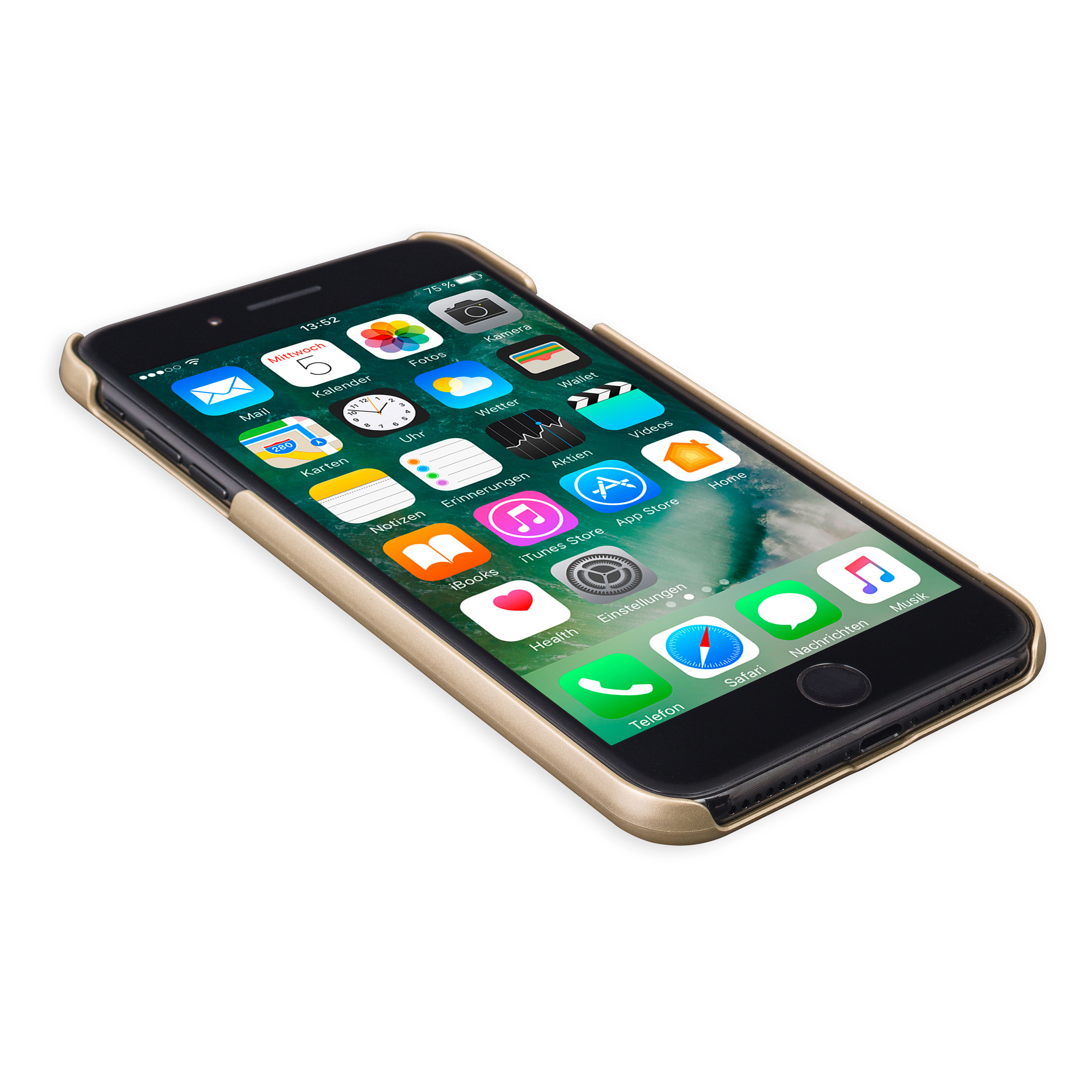 KMP Aluminium Apple, iPhone 7, iPhone SE3 (2020), Backcover, 6, SE3, (2022), 6, Gold, 8, SE2, 7, SE2 Schutzhülle gold für 8