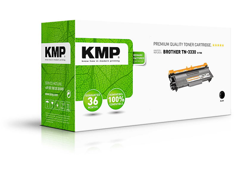 Black für KMP Brother (TN3330) Toner schwarz TN3330 Toner