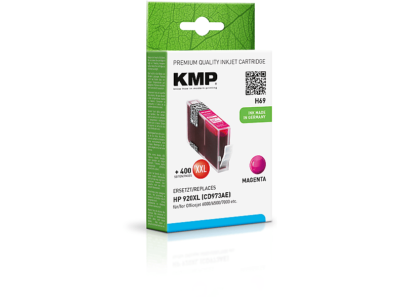 Tintenpatrone Magenta (CD973AE) Ink magenta für Cartridge HP 920XL (CD973AE) KMP