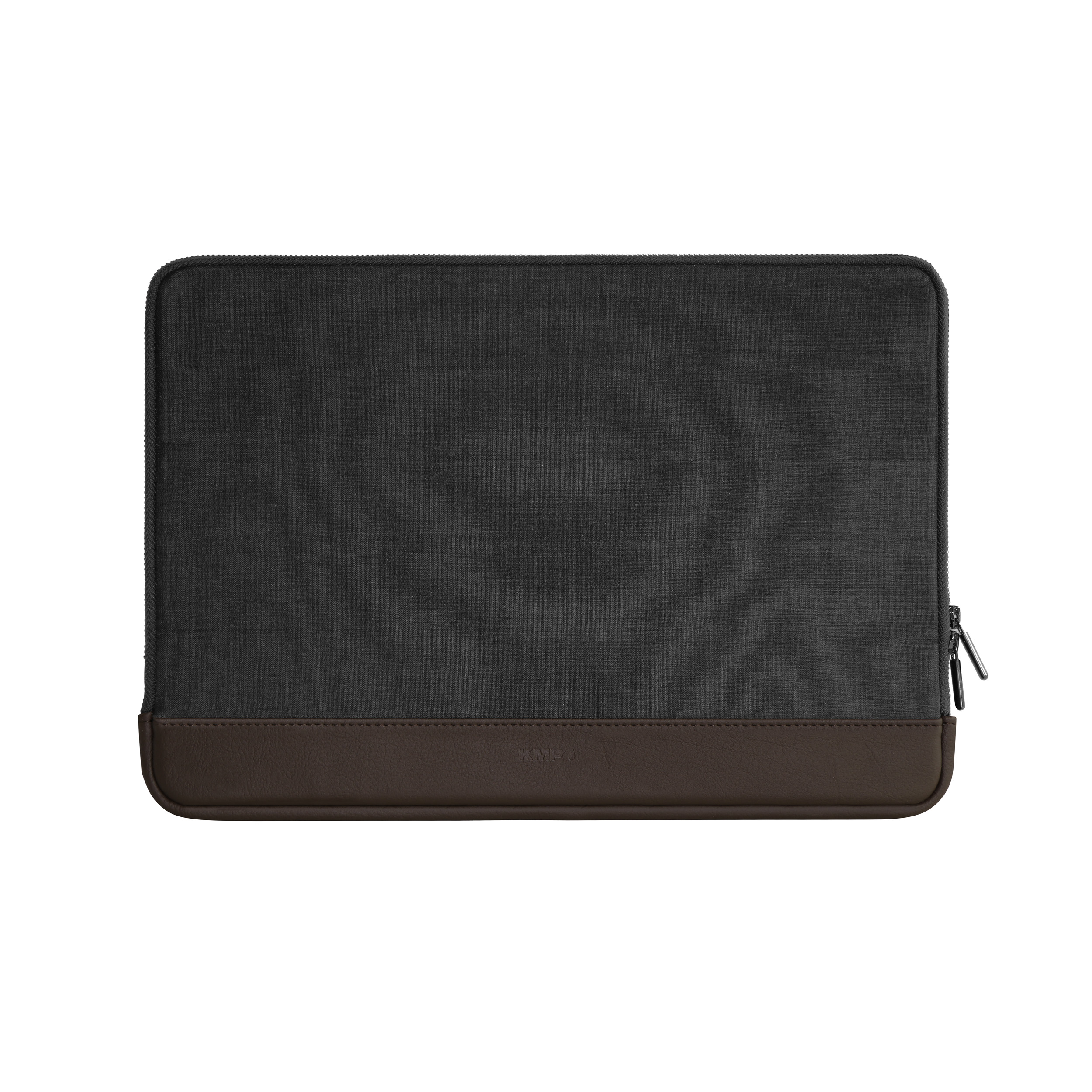 KMP Sleeve für MacBook pro Textil, Material biobasiertes 13 für Apple Lederoptik, Sleeve Anthracite/Brown brown Notebook anthracite in / Sleeve