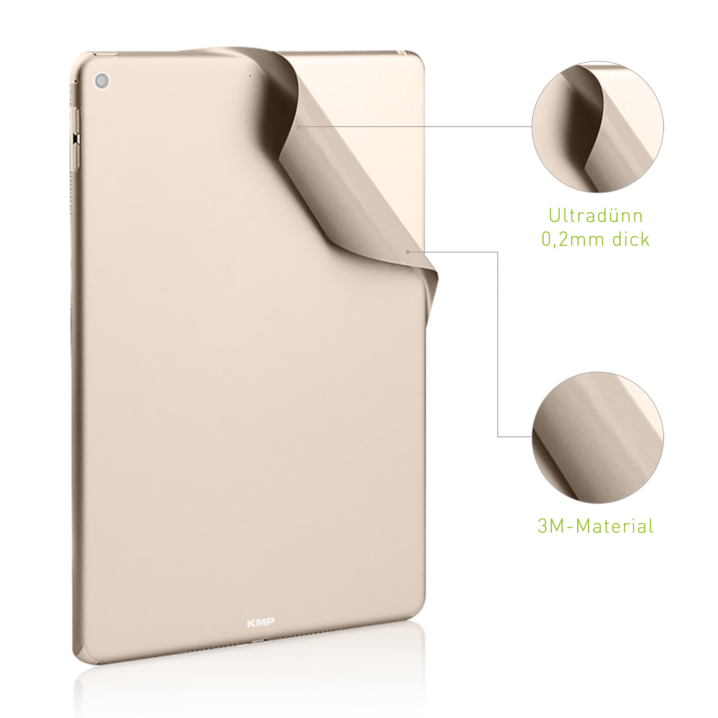 gold iPad Gen. Protective 5th/6th Flip 6H Rückseite für skin für iPad KMP 9,7\