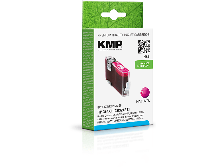 KMP für Magenta magenta (CB324EE) Ink 364XL HP (CB324EE) Tintenpatrone Cartridge