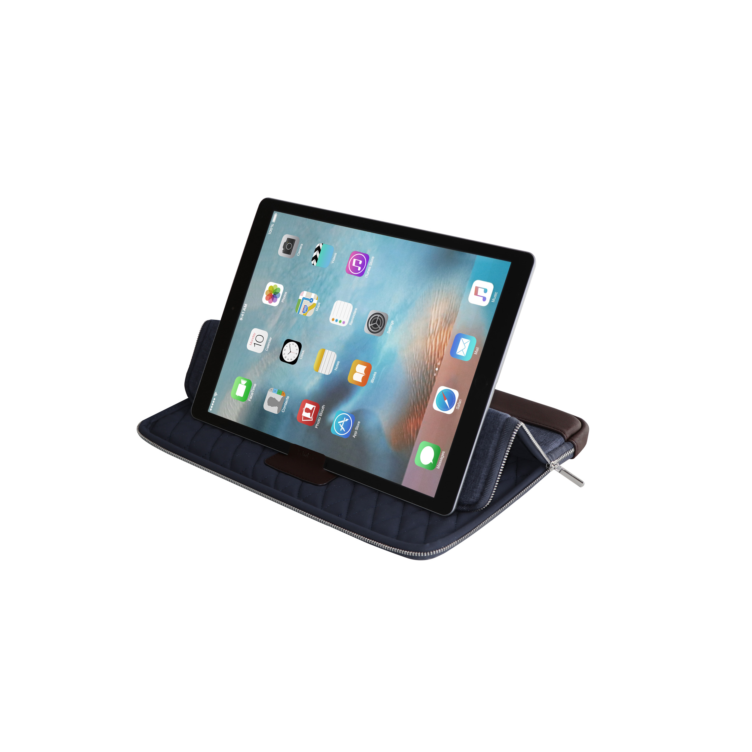 KMP Sleeve für MacBook Pro Lederoptik, biobasiertes Material Apple / 13 Sleeve für Notebook Sleeve in Textil, brown blue Blue/Brown