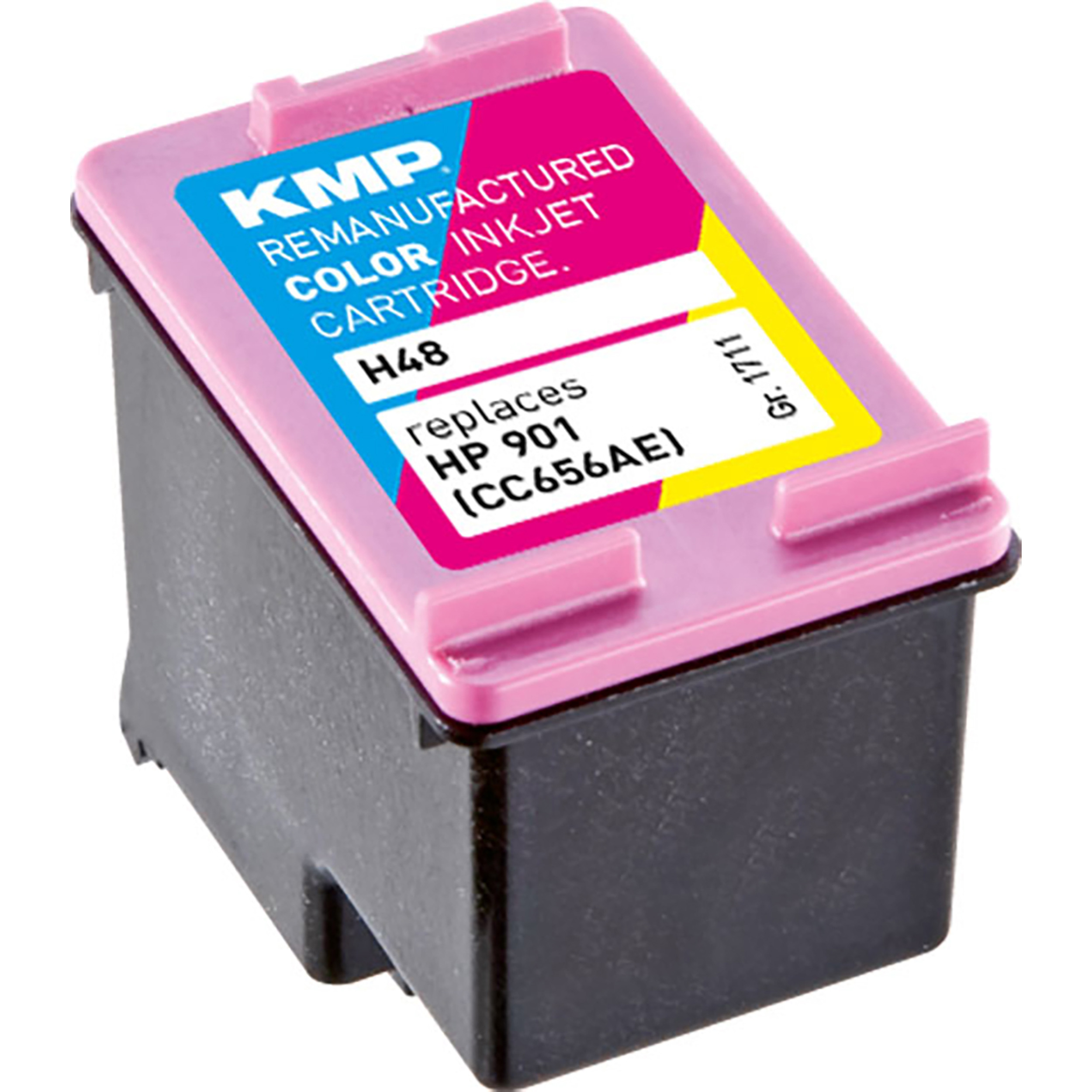 (CC656AE) C,M,Y KMP 3-farbig Tintenpatrone (CC656AE) Cartridge für 3-farbig 901 HP Ink
