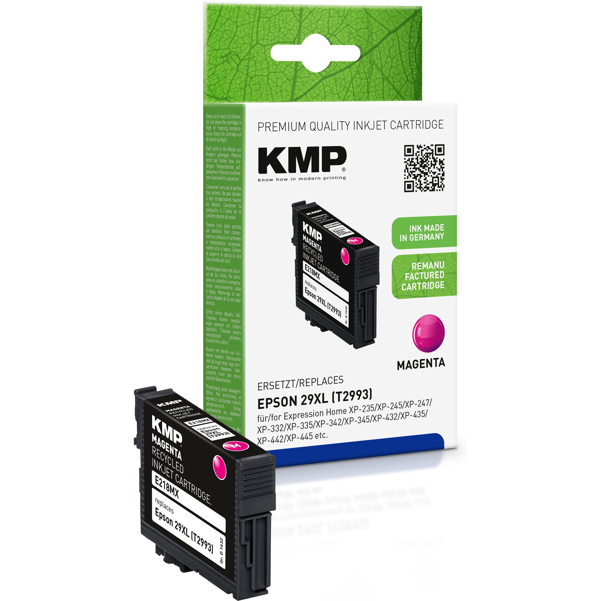 KMP Tintenpatrone Magenta Ink (C13T29934010) Epson für (C13T29934010) Cartridge magenta 29XL