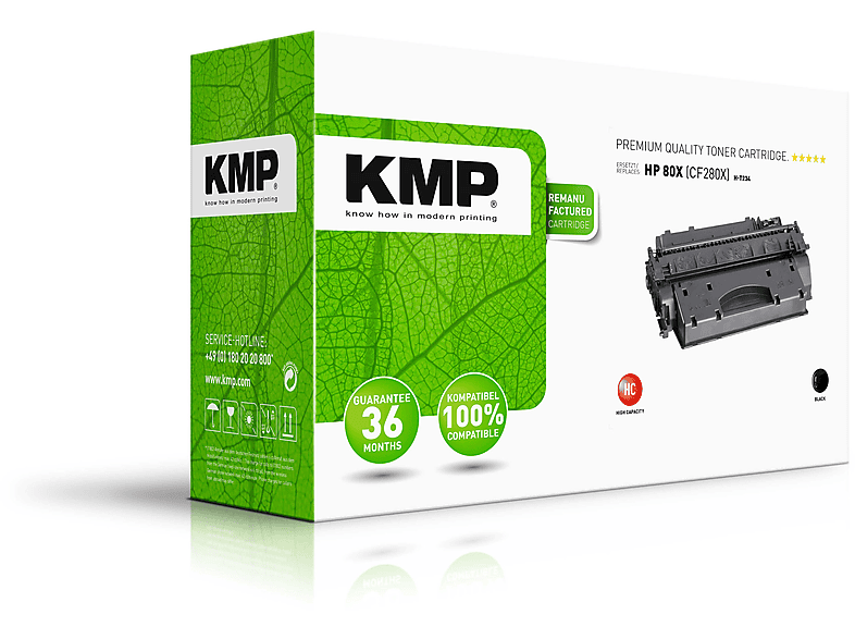KMP Toner für HP 80X Black (CF280X) Premium HC Toner black (CF280X)