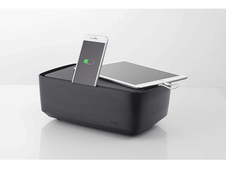 KMP Charging Box für iPad, iPhone Black Charging Box