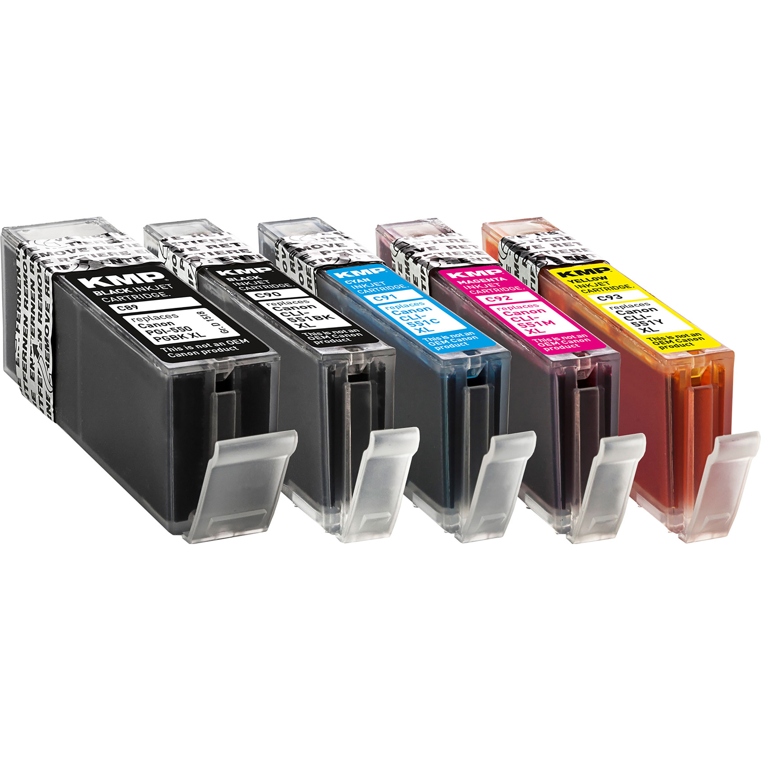 PGI550PGBKXL, 6444B001, Multipack 6446B001) (6431B001, magenta, Canon Ink schwarz, Tintenpatrone KMP Cartridge für yellow 6445B001, CLI551CXL 6443B001, cyan,