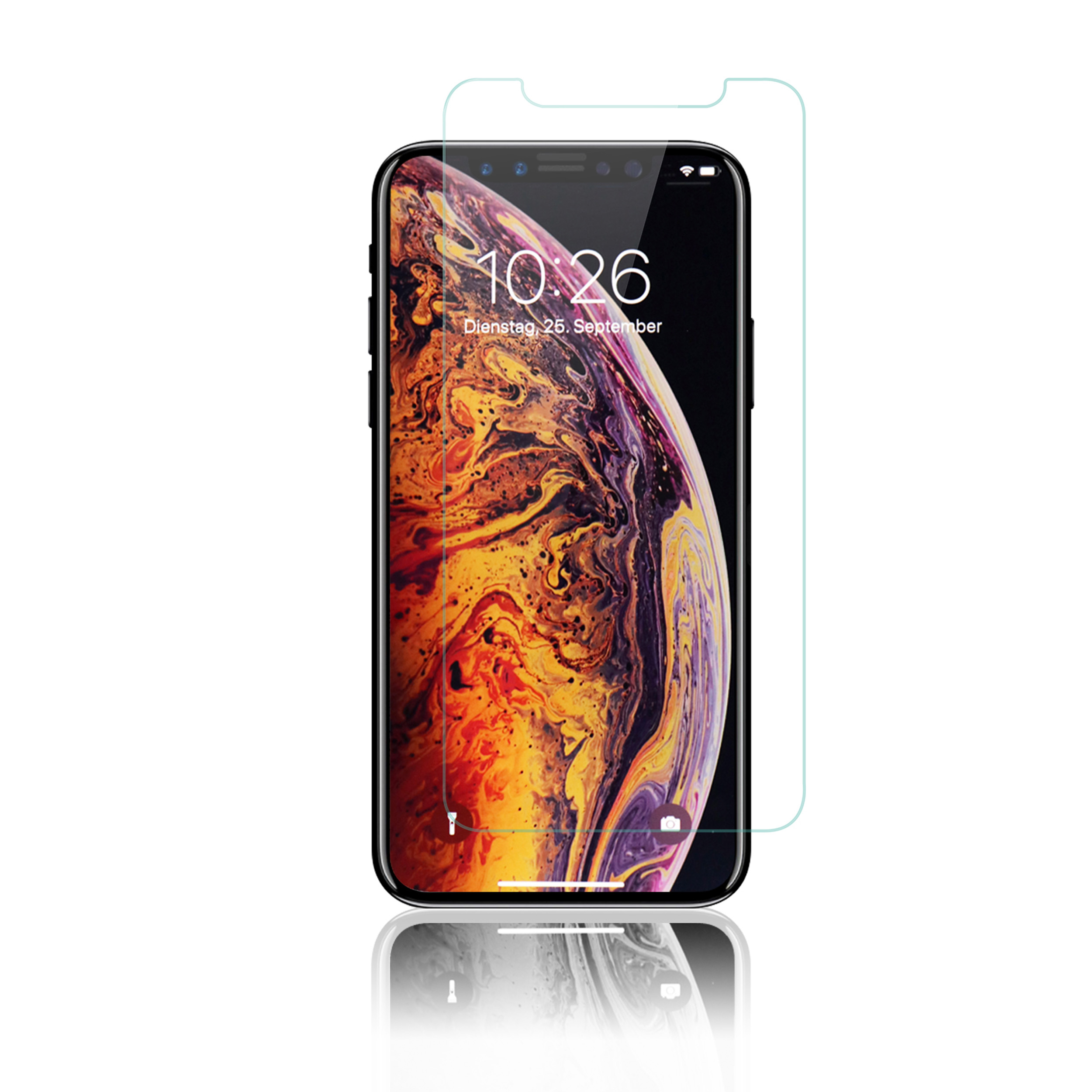 11 IPhone 11 Slim protective Displayschutz X, für XS, glass(für Apple iPhone Transparent X, XS, KMP Display Comfort Pro Pro)