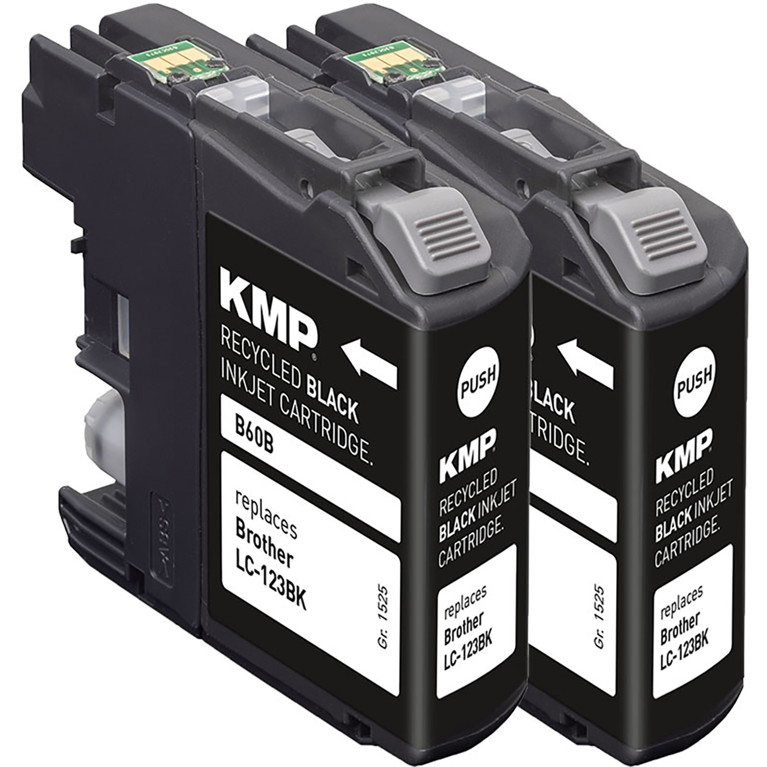 KMP Tintenpatrone für Brother LC123BK (LC123BK) Cartridge Black Doublepack Black, Ink schwarz