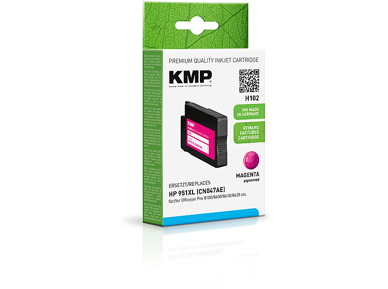 Cartridge für KMP (CN047AE) Tintenpatrone Ink HP 951XL Magenta magenta (CN047AE)