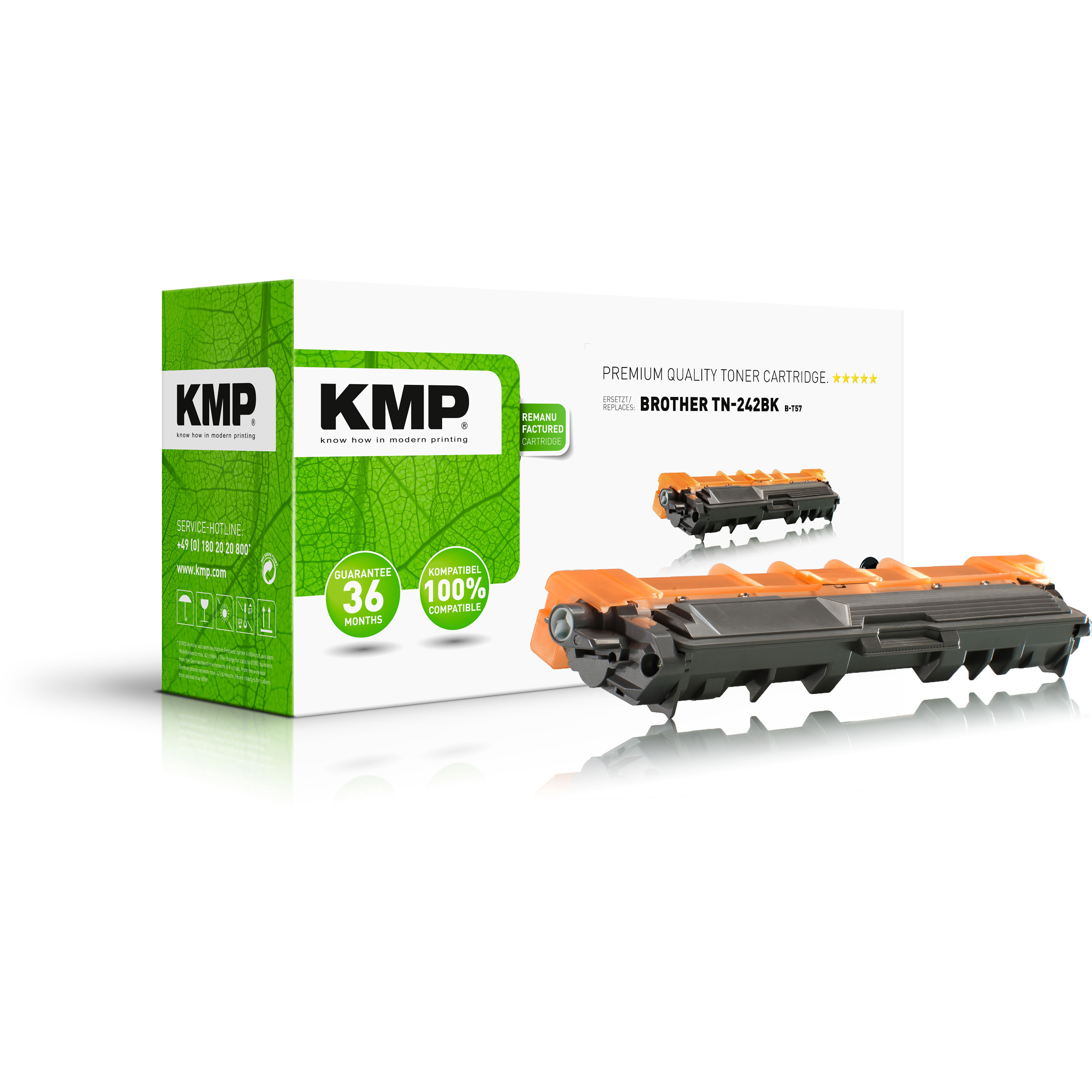 Toner TN242BK für schwarz Black (TN242BK) Brother Toner KMP