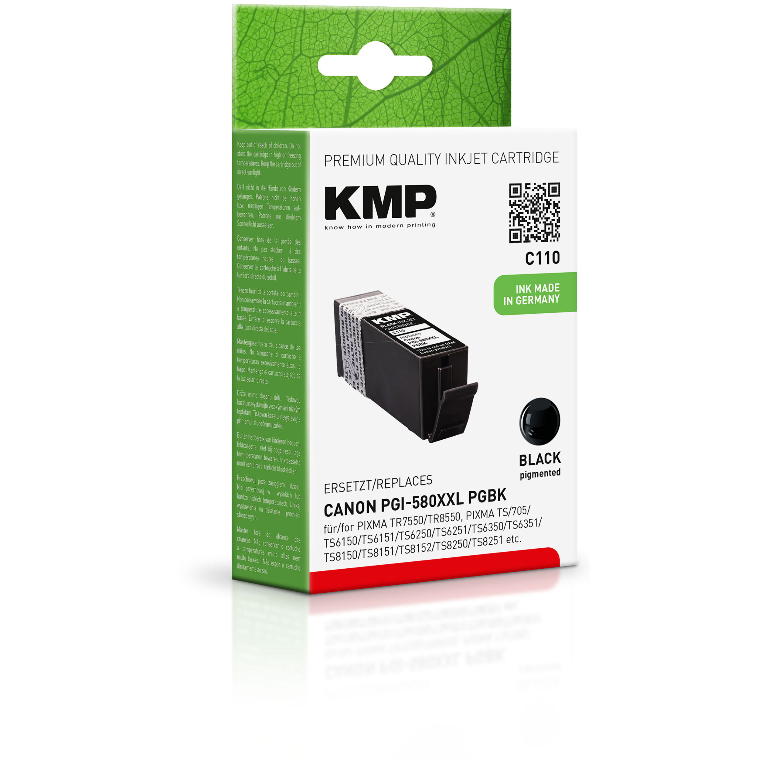 (1970C001) KMP Tintenpatrone Cartridge für Black (1970C001) Canon 580PGBKXXL black Ink