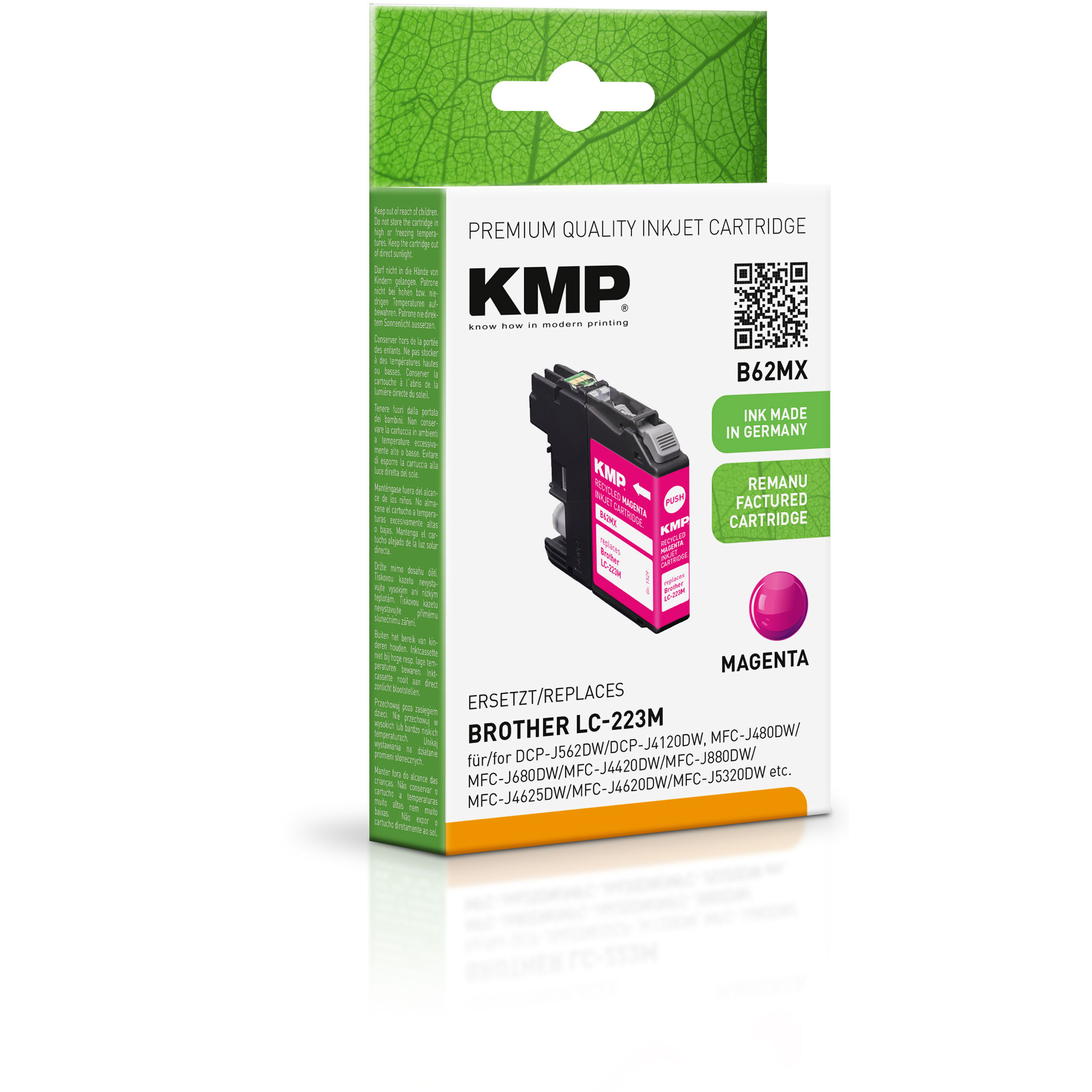 KMP Tintenpatrone für Brother LC223M Ink Magenta Cartridge (LC223M) Magenta