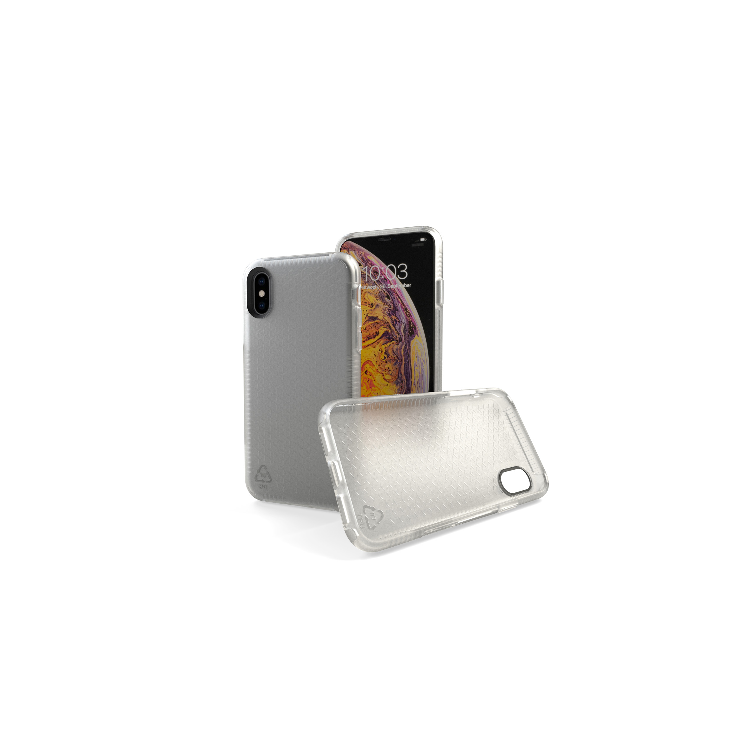 KMP Sporty Schutzhülle für transparent-weiß Full XS, IPhone Cover, X, Transparent, X iPhone XS, Apple
