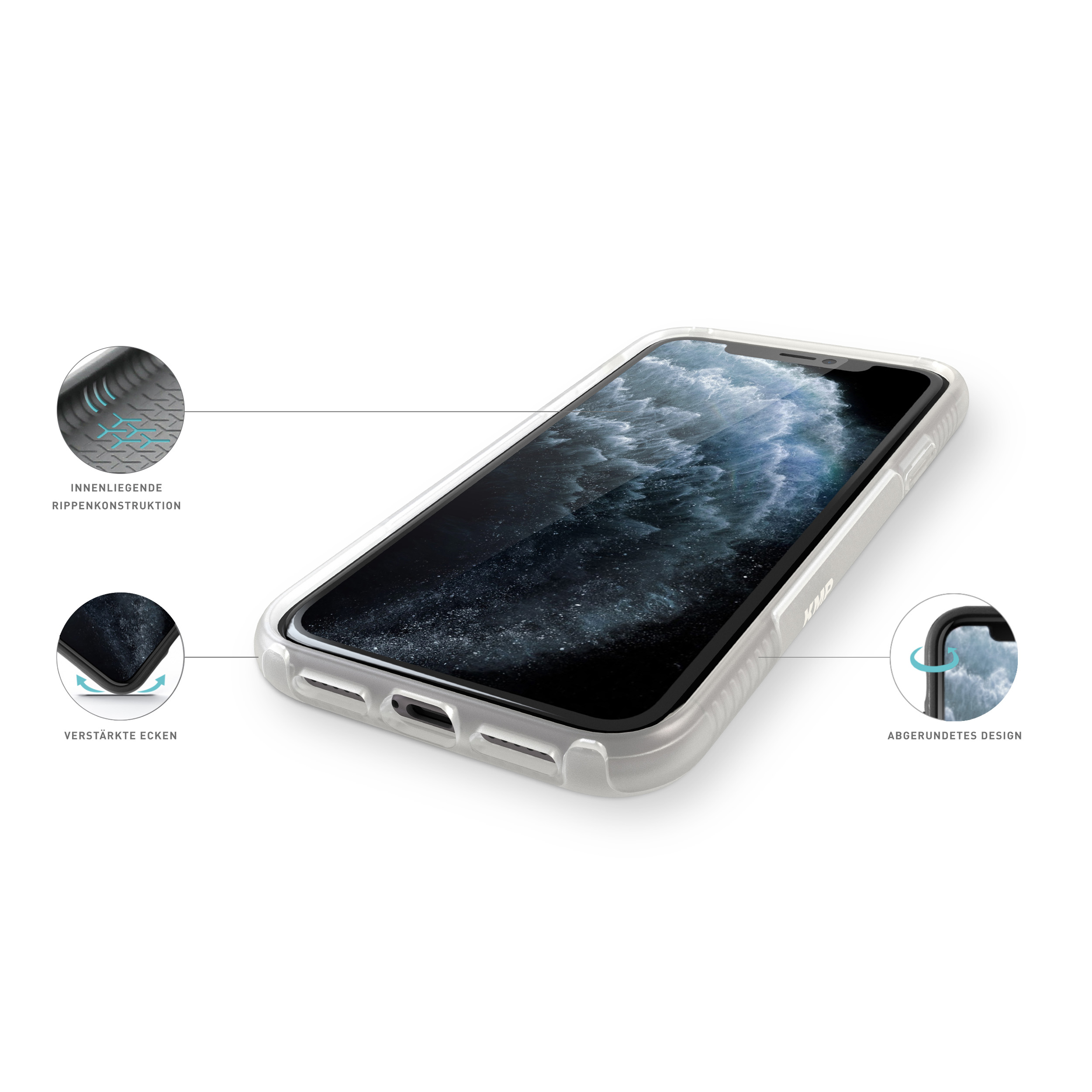 Schutzhülle Backcover, KMP iPhone iPhone Apple, 11 Pro clear für 11 Sporty Pro, Transparent,