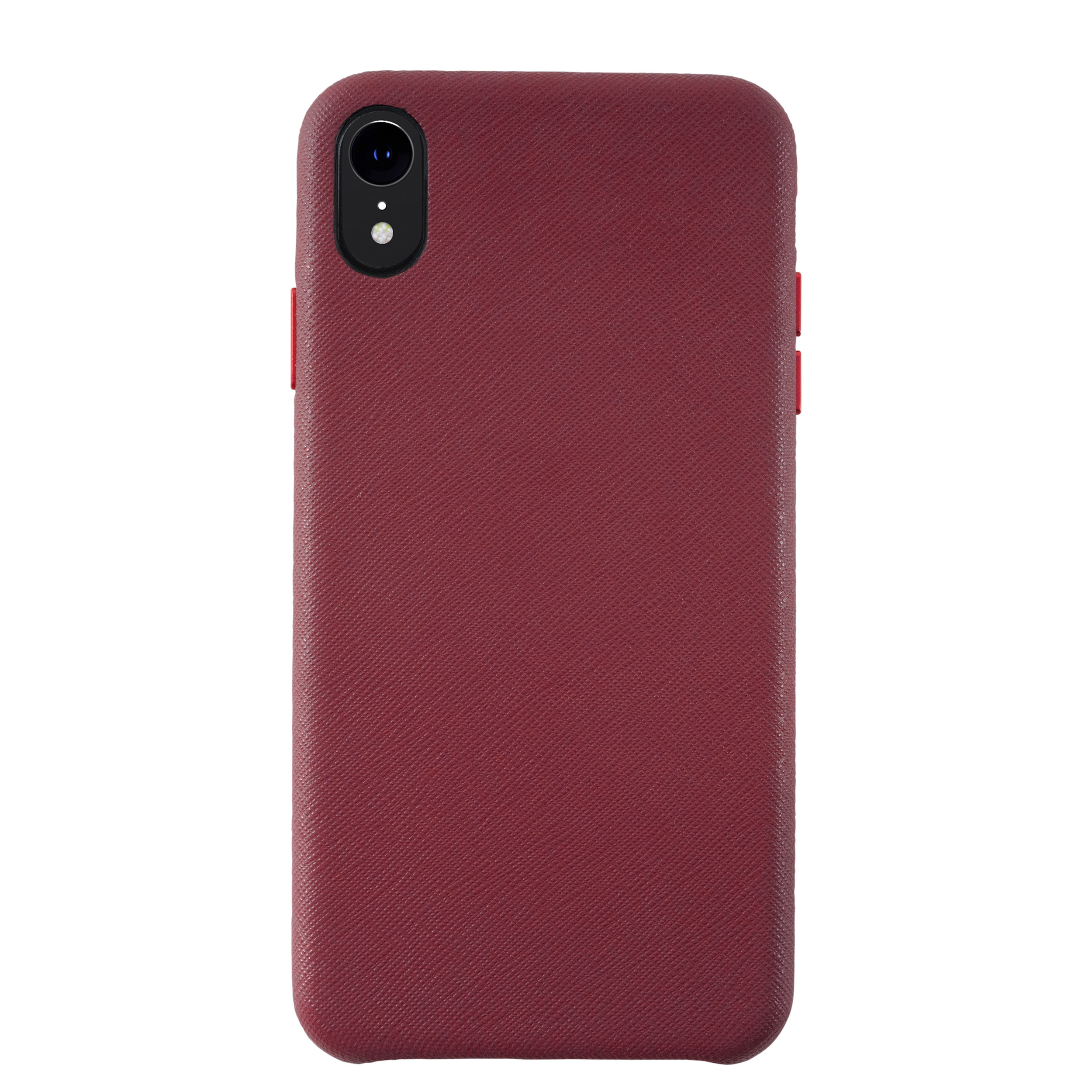 KMP Vegane Leder Apple, Schutzhülle iPhone Pear XR XR, Full red Cover, für pear Red, iPhone