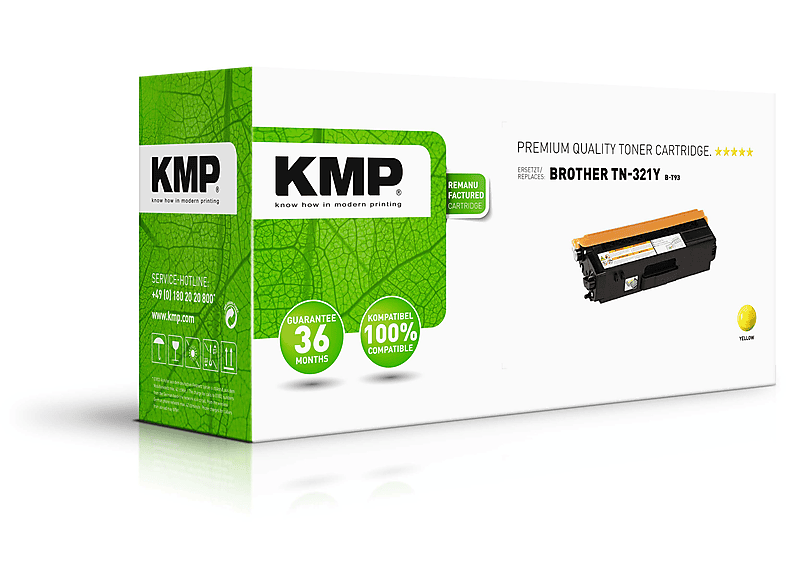 KMP Toner für Brother gelb TN321Y (TN321Y) Yellow Toner