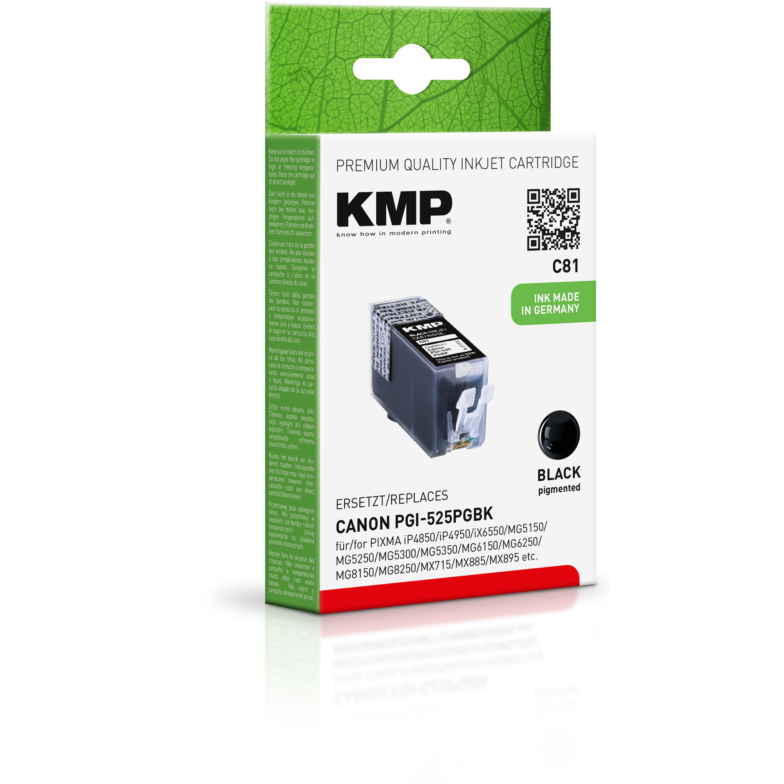 (4529B001) für Ink Tintenpatrone PGI525PGBK black (4529B001) KMP Black Cartridge Canon