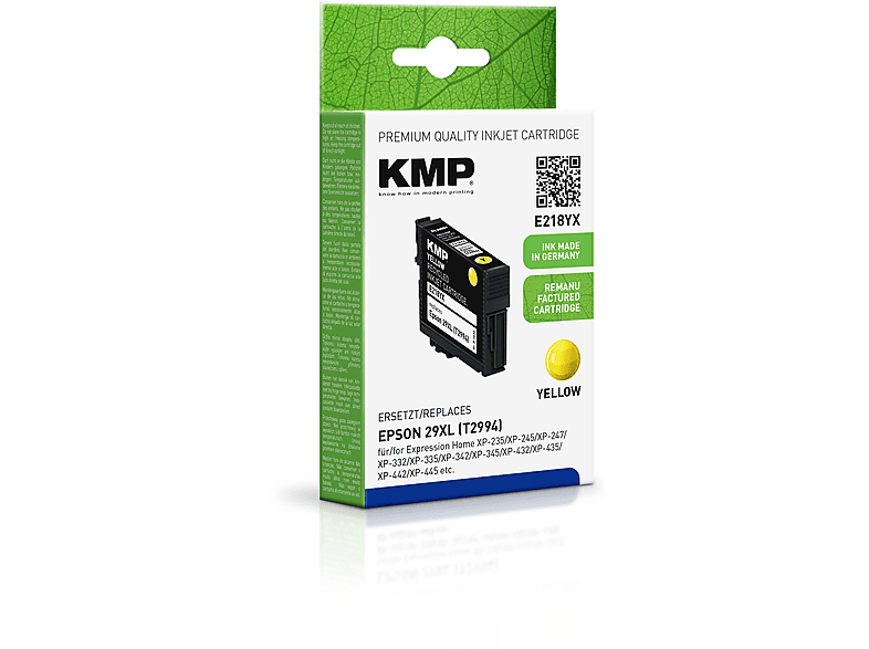 KMP Tintenpatrone für Epson 29XL Yellow (C13T29944010) Ink Cartridge yellow (C13T29944010)