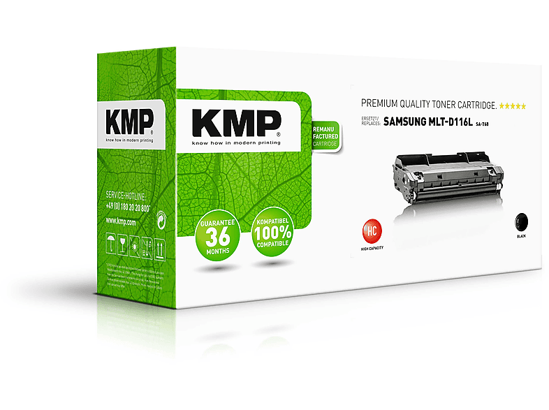 KMP Toner für Samsung 116L Black (MLTD116LELS) Toner black (MLTD116LELS)