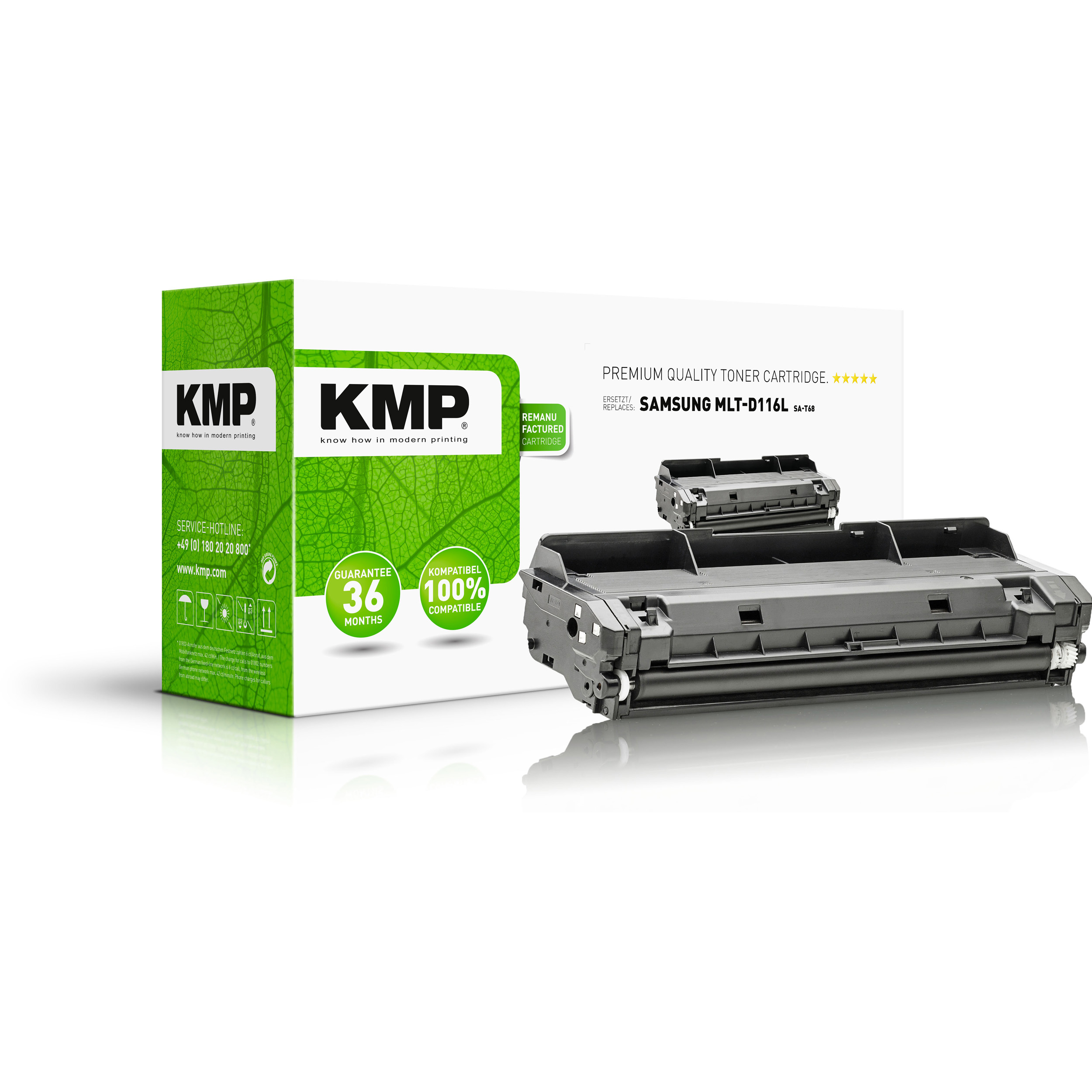 KMP Toner für Samsung (MLTD116LELS) (MLTD116LELS) Black 116L Toner black