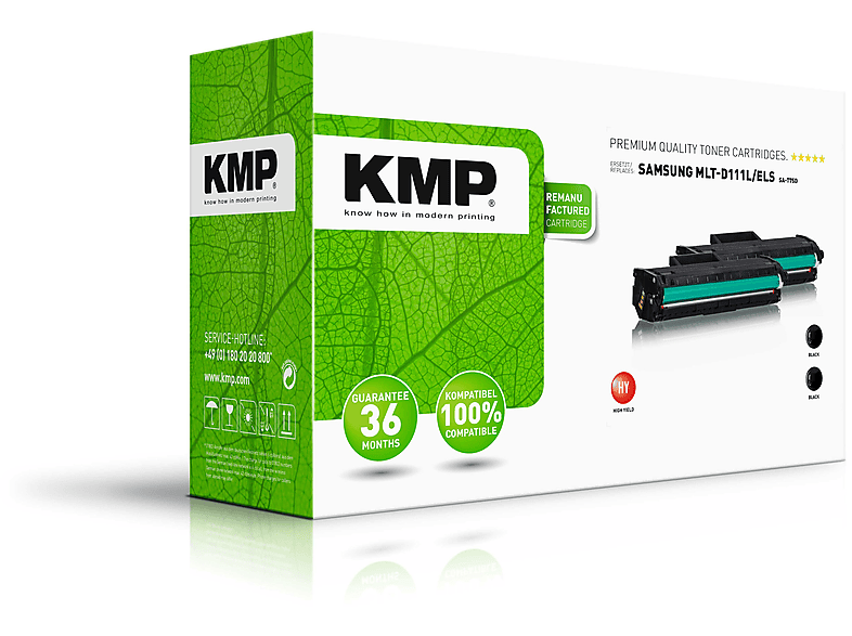 KMP Toner für Samsung black Doublepack Toner (MLTD111LELS) Black 111L (MLTD111LELS)