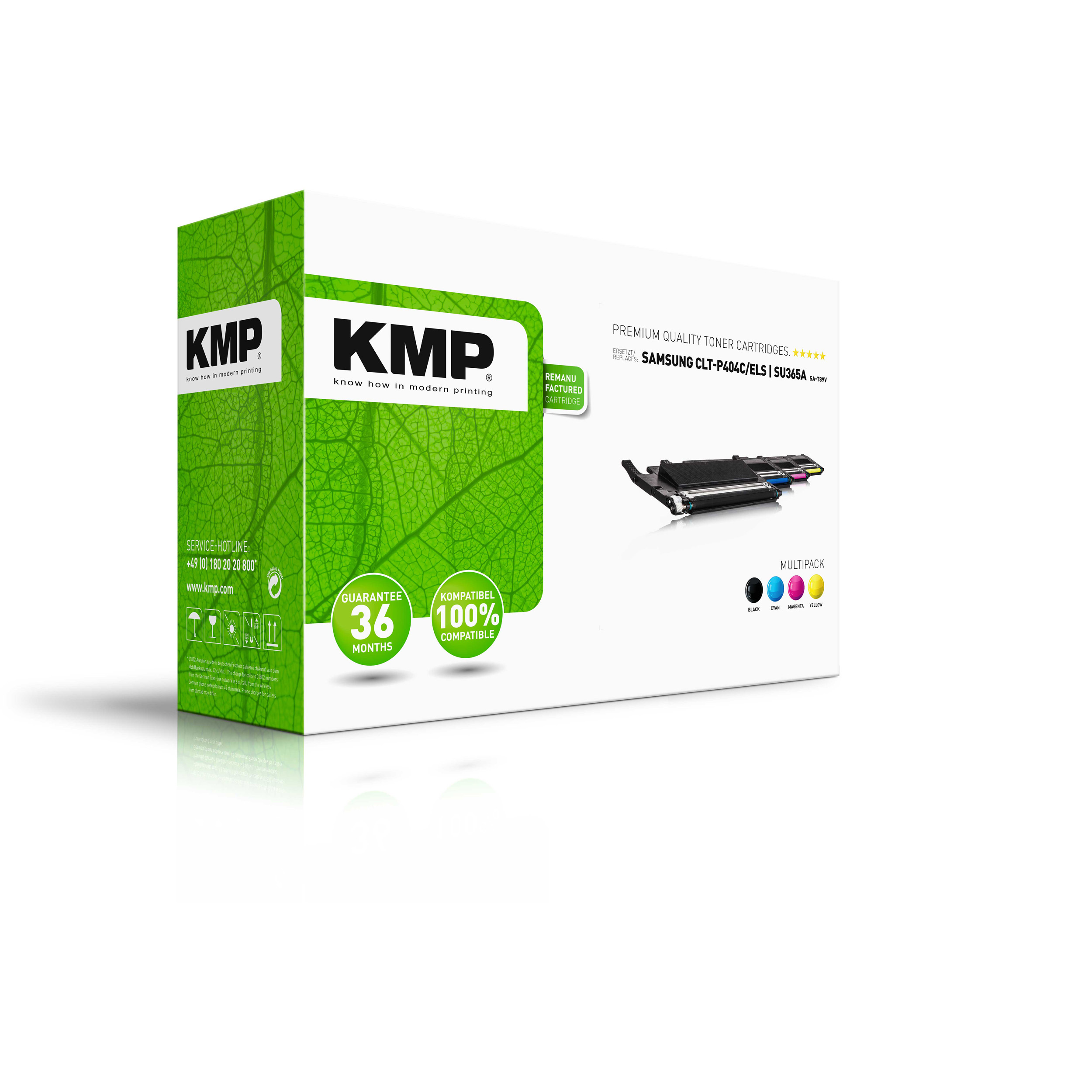 KMP Toner CLTM404SELS, HP SU444A) Multipack HP für CLTC404SELS, multicolor HP Toner CLTM404S, CLTK404S, CLTY404S (CLTK404SELS