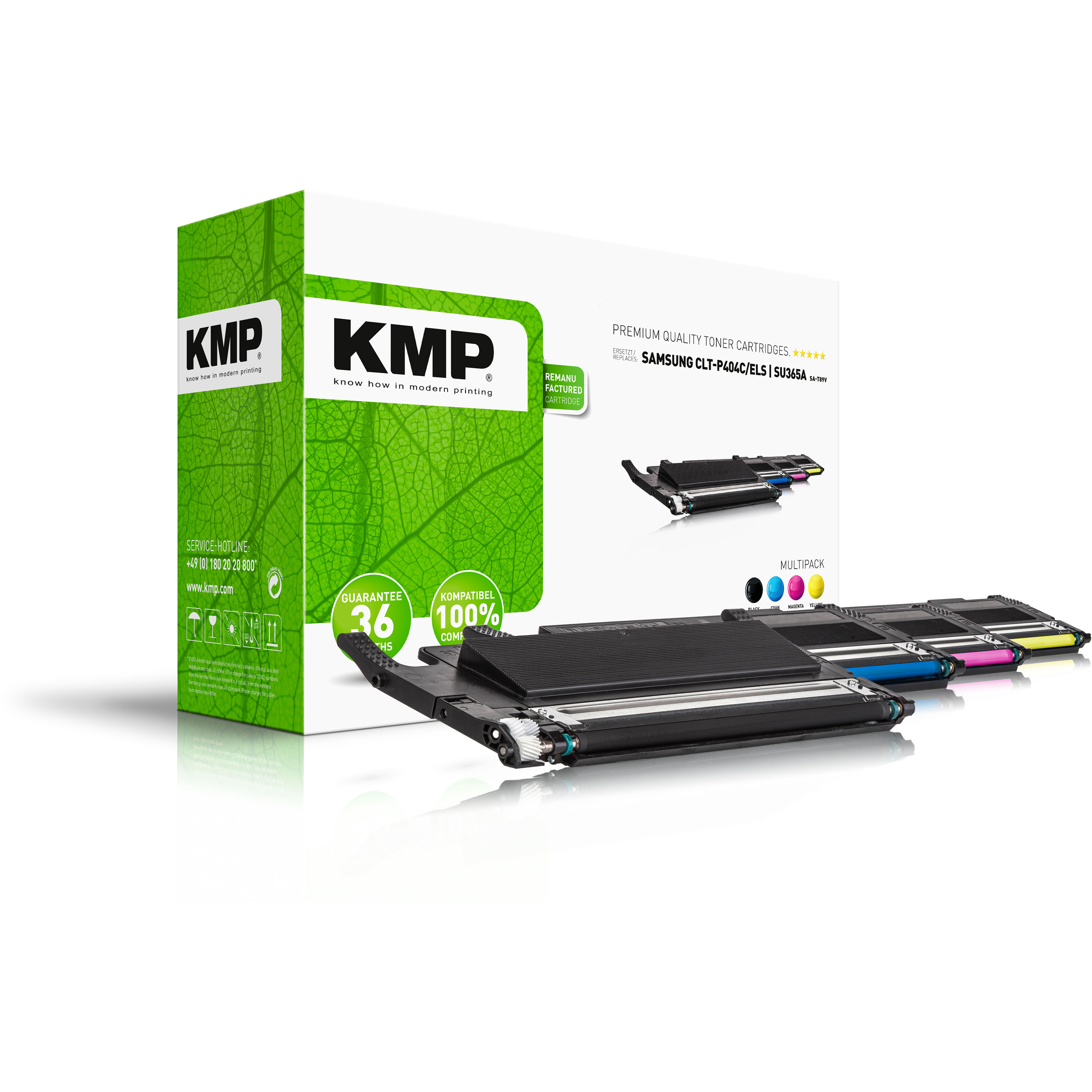 KMP Toner CLTM404SELS, HP SU444A) Multipack HP für CLTC404SELS, multicolor HP Toner CLTM404S, CLTK404S, CLTY404S (CLTK404SELS