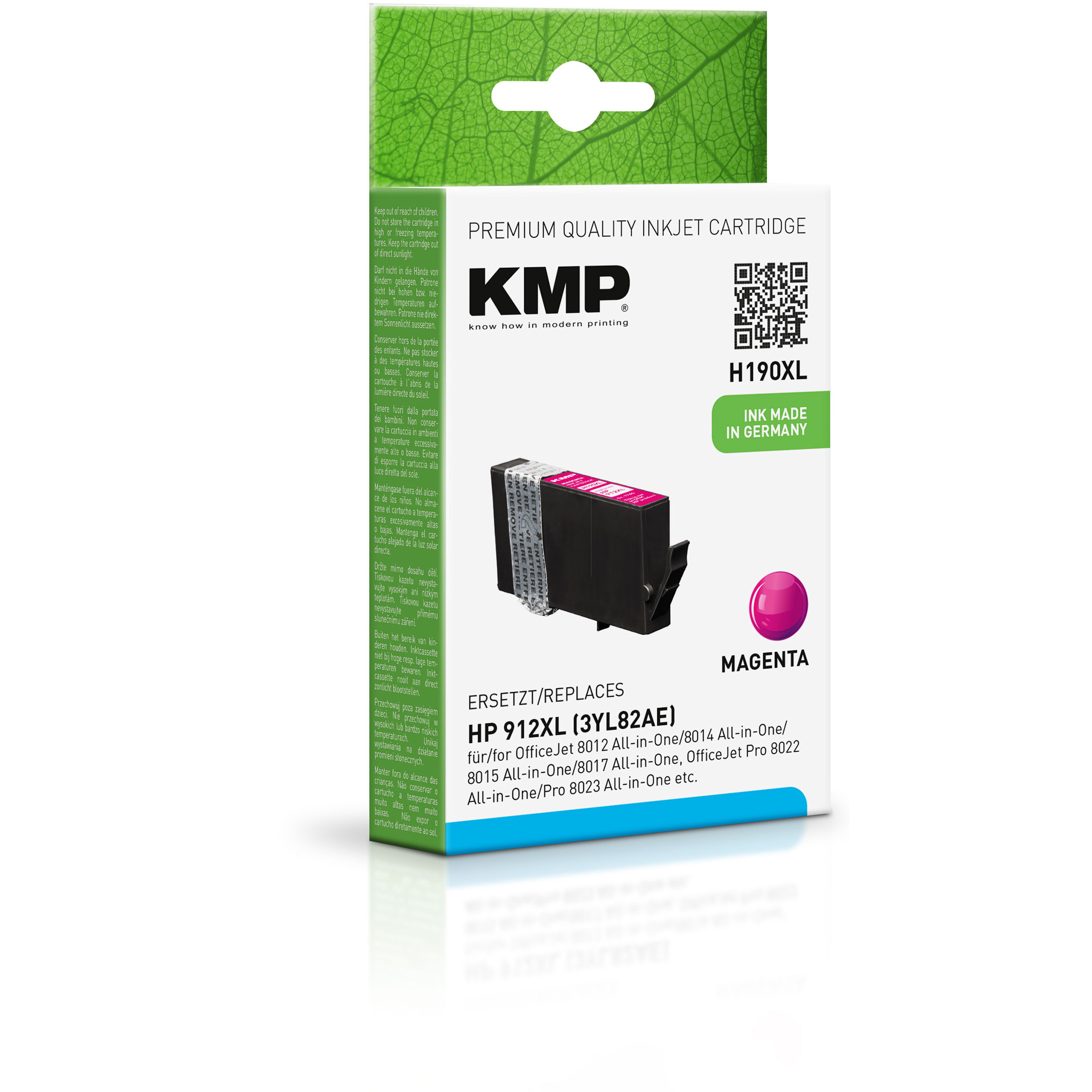 KMP Tintenpatrone Ink HP magenta Magenta Cartridge für (3YL82AE) (3YL82AE) 912XL