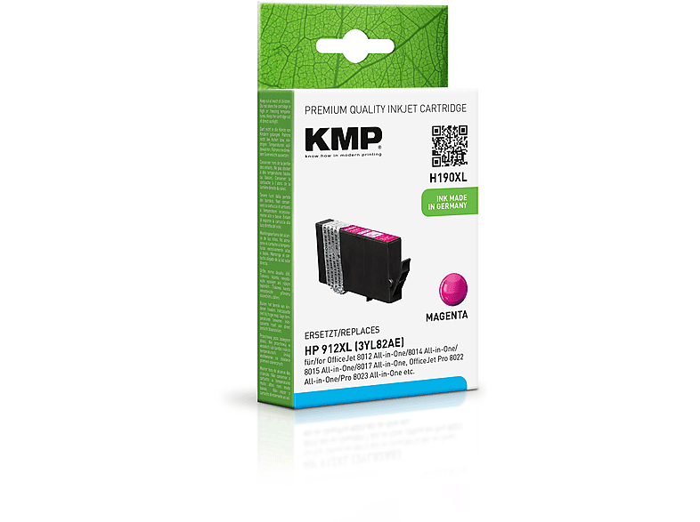 KMP Tintenpatrone für HP 912XL Magenta (3YL82AE) Ink Cartridge magenta (3YL82AE)