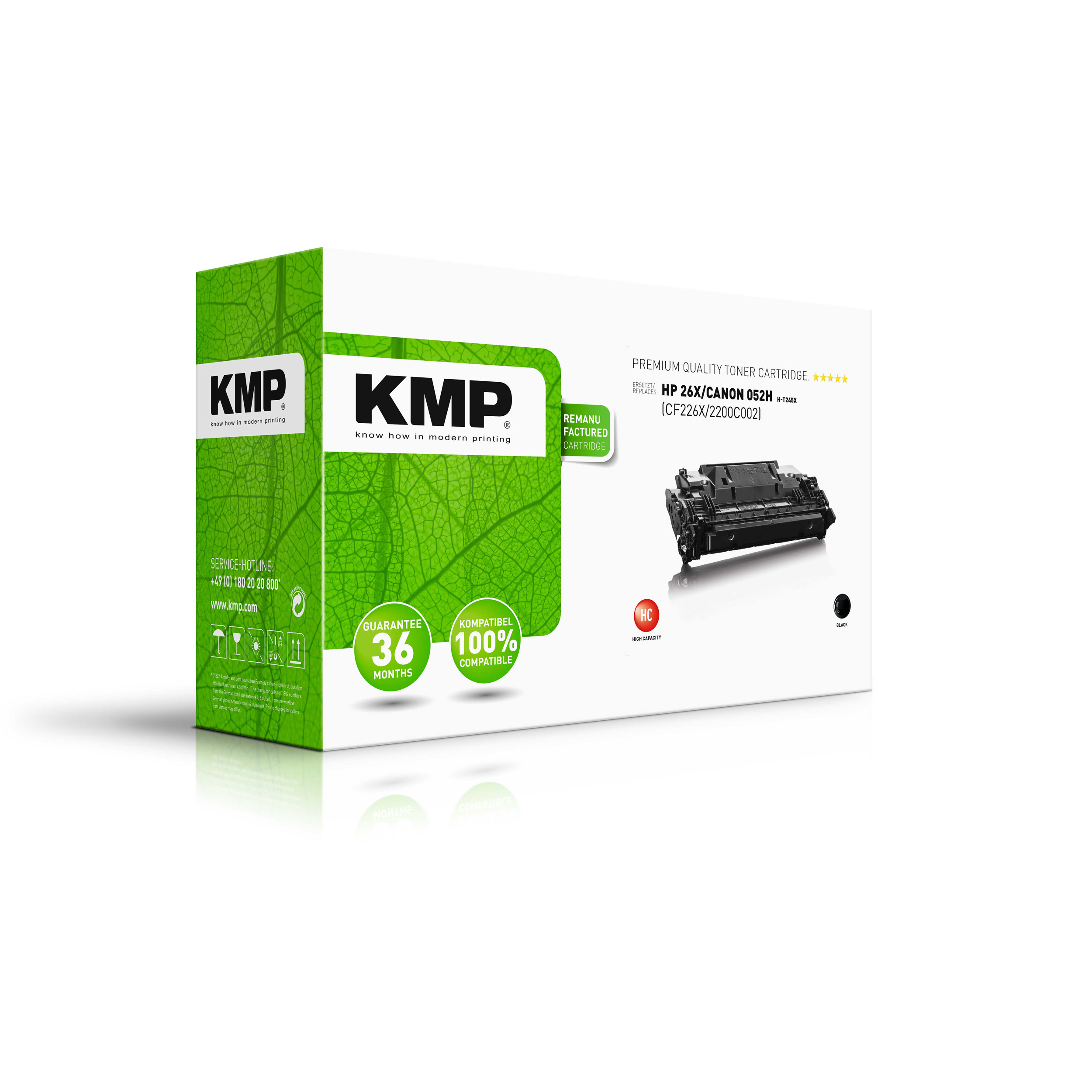 Toner (CF226X) schwarz für KMP Premium 26X HC Black Toner (CF226X) HP
