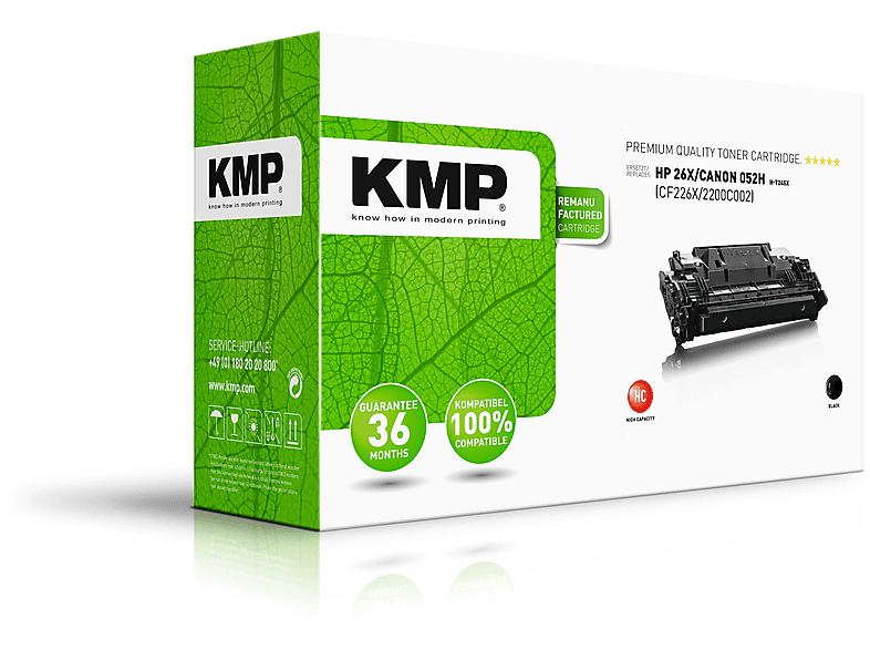 Toner (CF226X) schwarz für KMP Premium 26X HC Black Toner (CF226X) HP