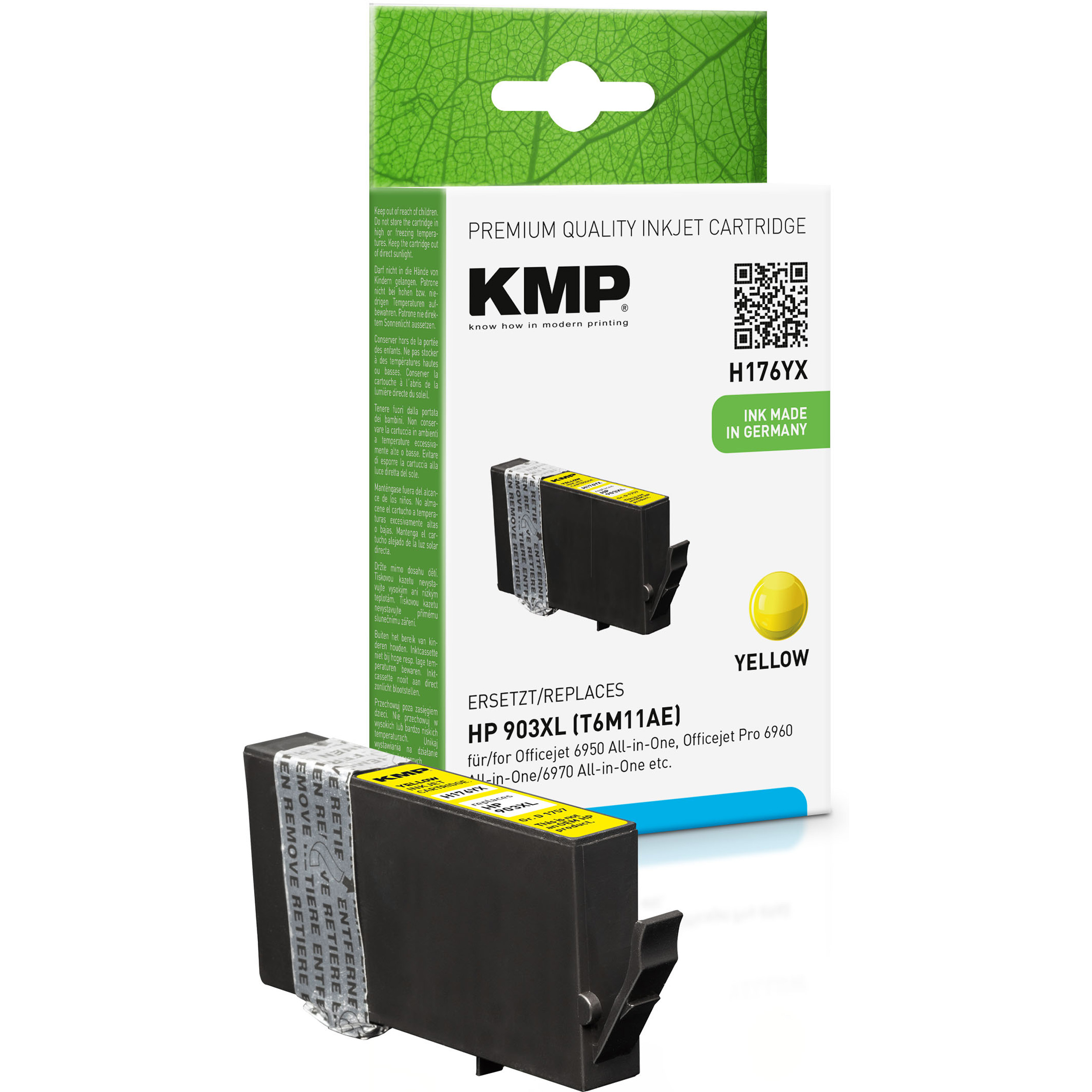 KMP Tintenpatrone für HP Ink (T6M11AE) yellow 903XL Yellow Cartridge (T6M11AE)
