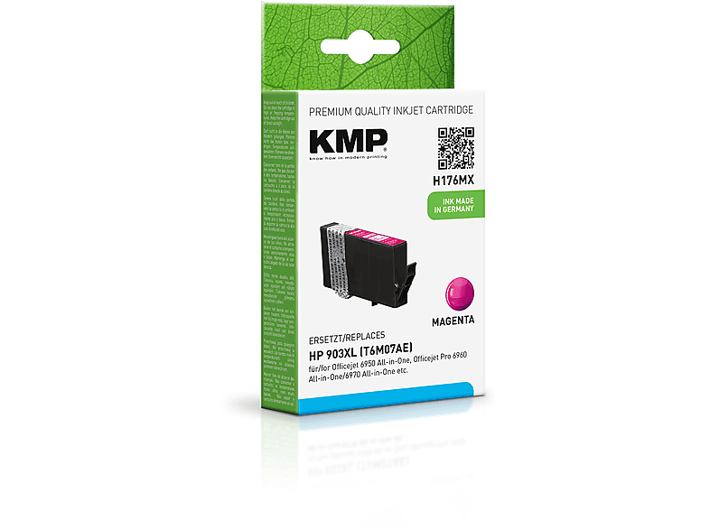 Cartridge (T6M07AE) Tintenpatrone Magenta (T6M07AE) für HP Ink 903XL KMP magenta