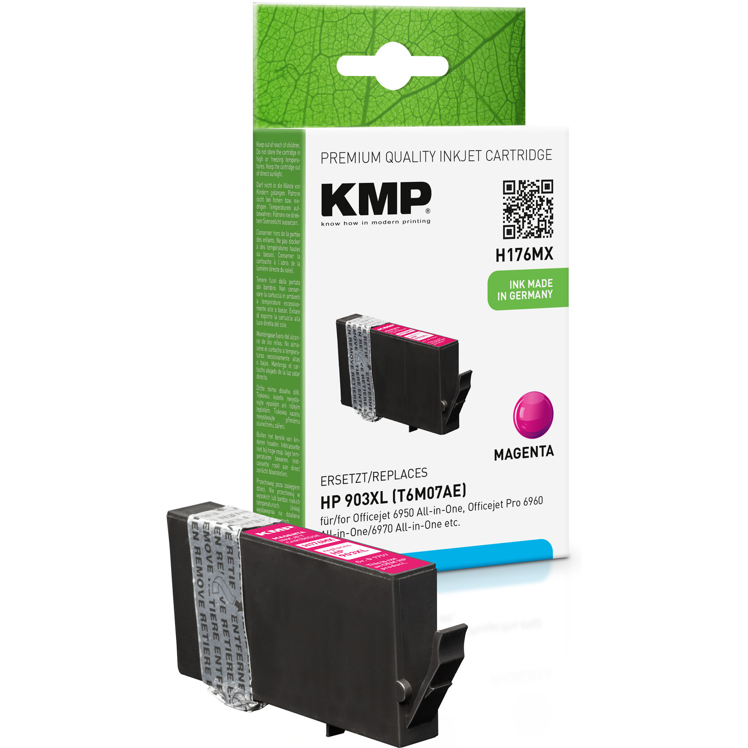 903XL (T6M07AE) Tintenpatrone Magenta Ink KMP für (T6M07AE) HP Cartridge magenta