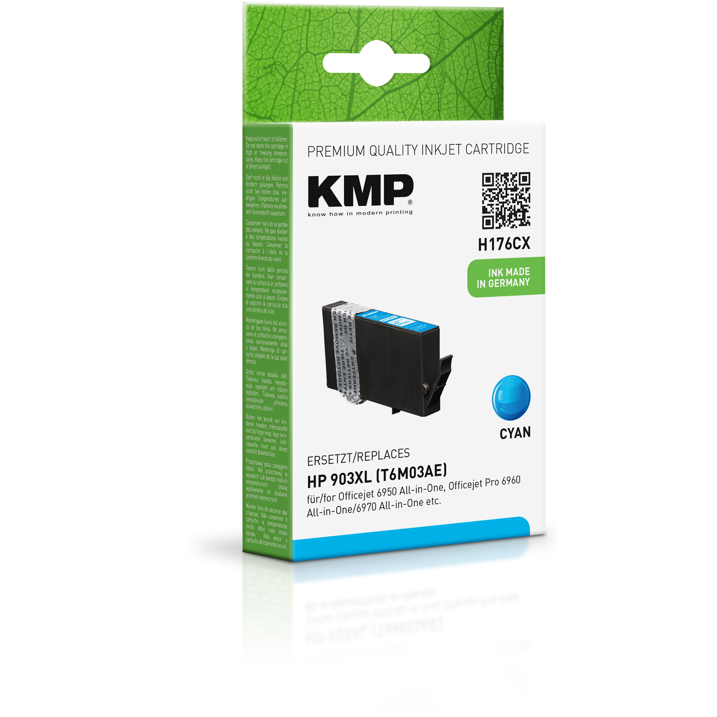 KMP 903XL cyan Cartridge Ink (T6M03AE) Cyan für (T6M03AE) Tintenpatrone HP