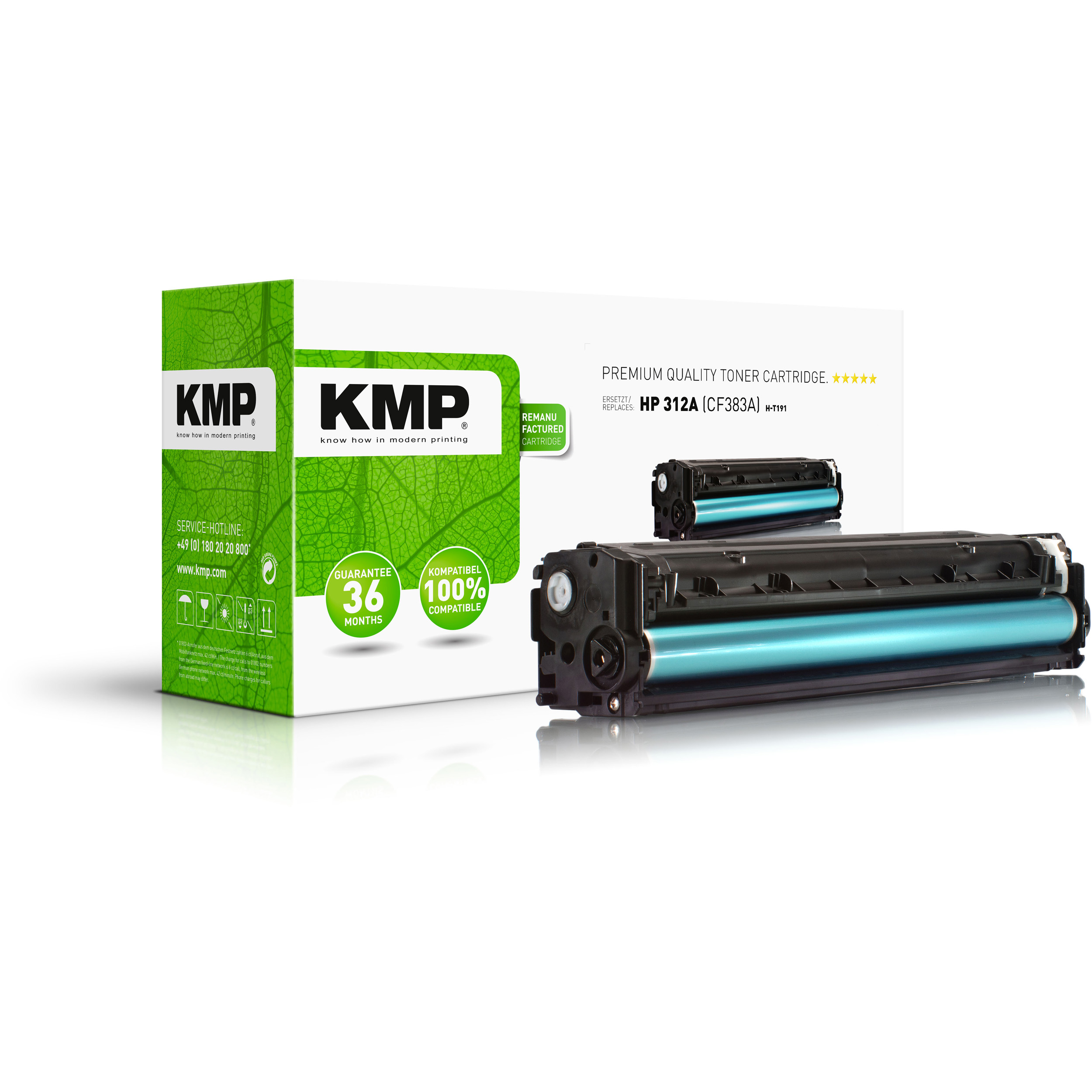 KMP Toner für HP 312A (CF383A) (CF383A) Toner Magenta magenta