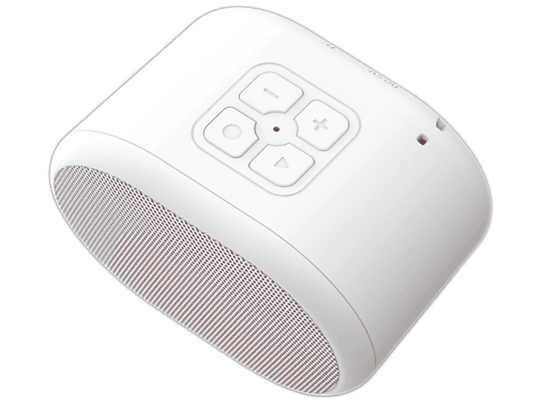BYTELIKE Drahtloser Bluetooth-Lautsprecher, Unabhängige Bassmembran, Kompakt und Tragbar Bluetooth-Lautsprecher, Weiß