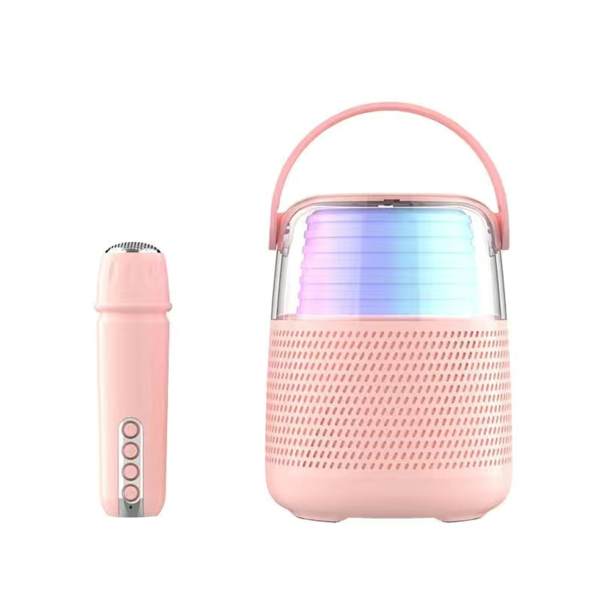 BYTELIKE Schlüssel Stereo-Raumklang, Bluetooth-Lautsprecher, Kabelloses zur Rosa ° Bluetooth-Audio-Mikrofon, 360 Freihändig HIFI-Klang,